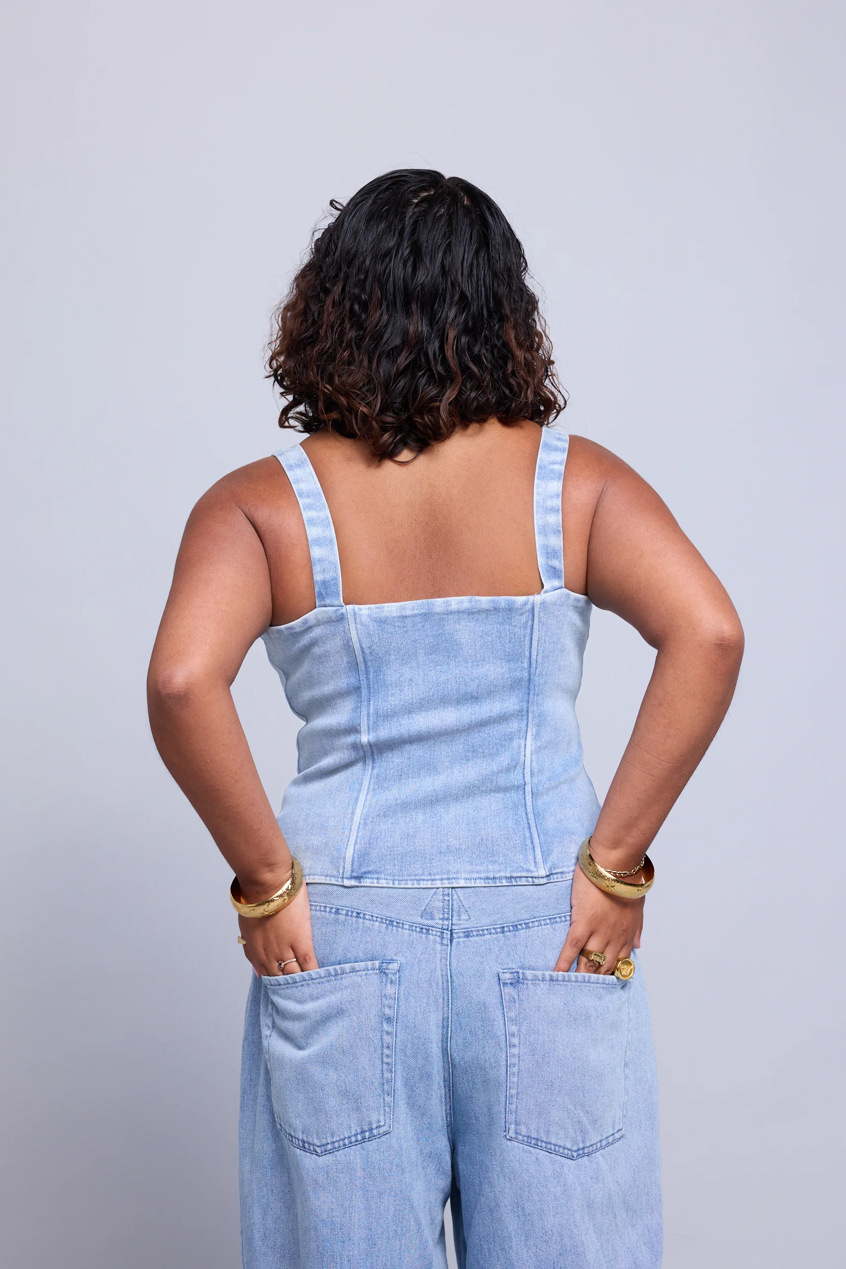 Classic Denim Corset Top - Image 10