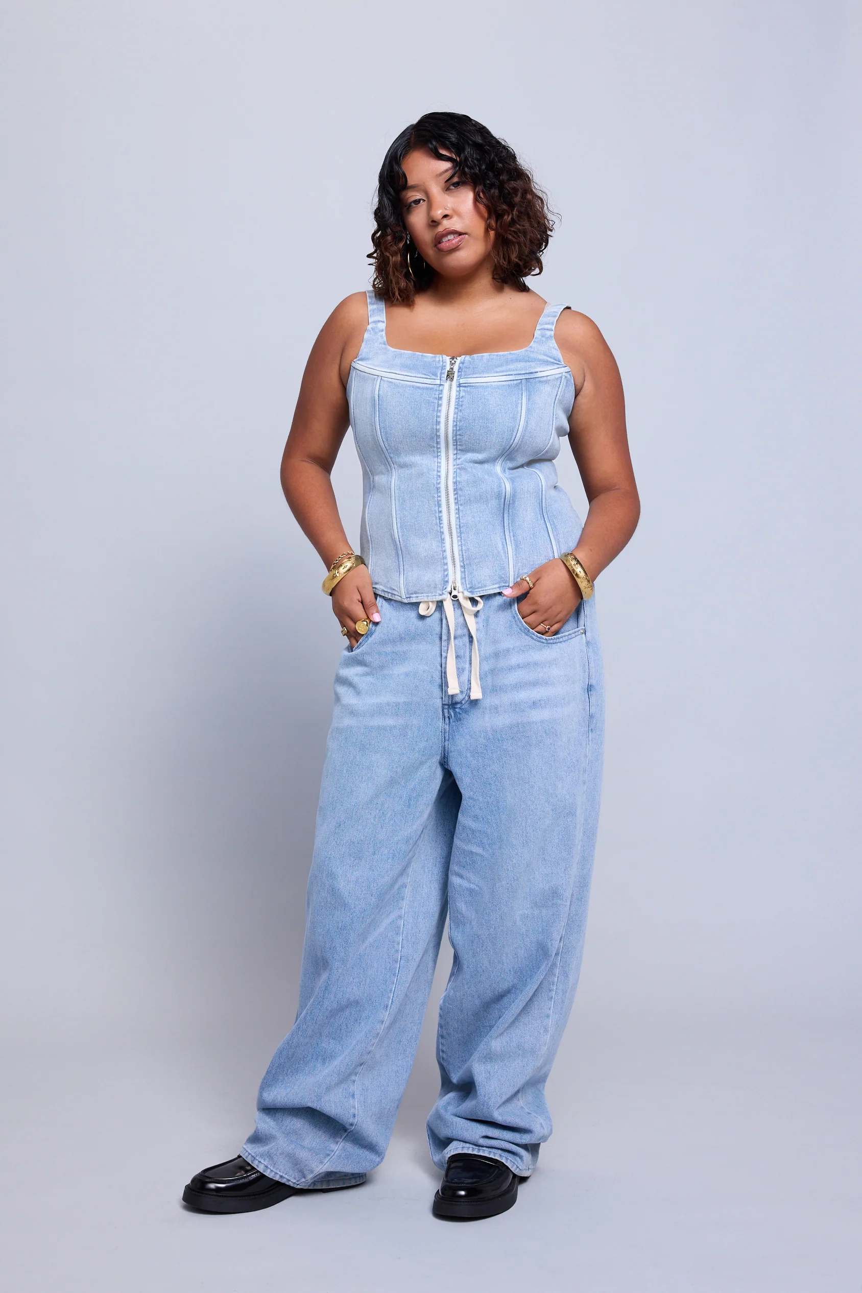 Classic Denim Corset Top - Image 11