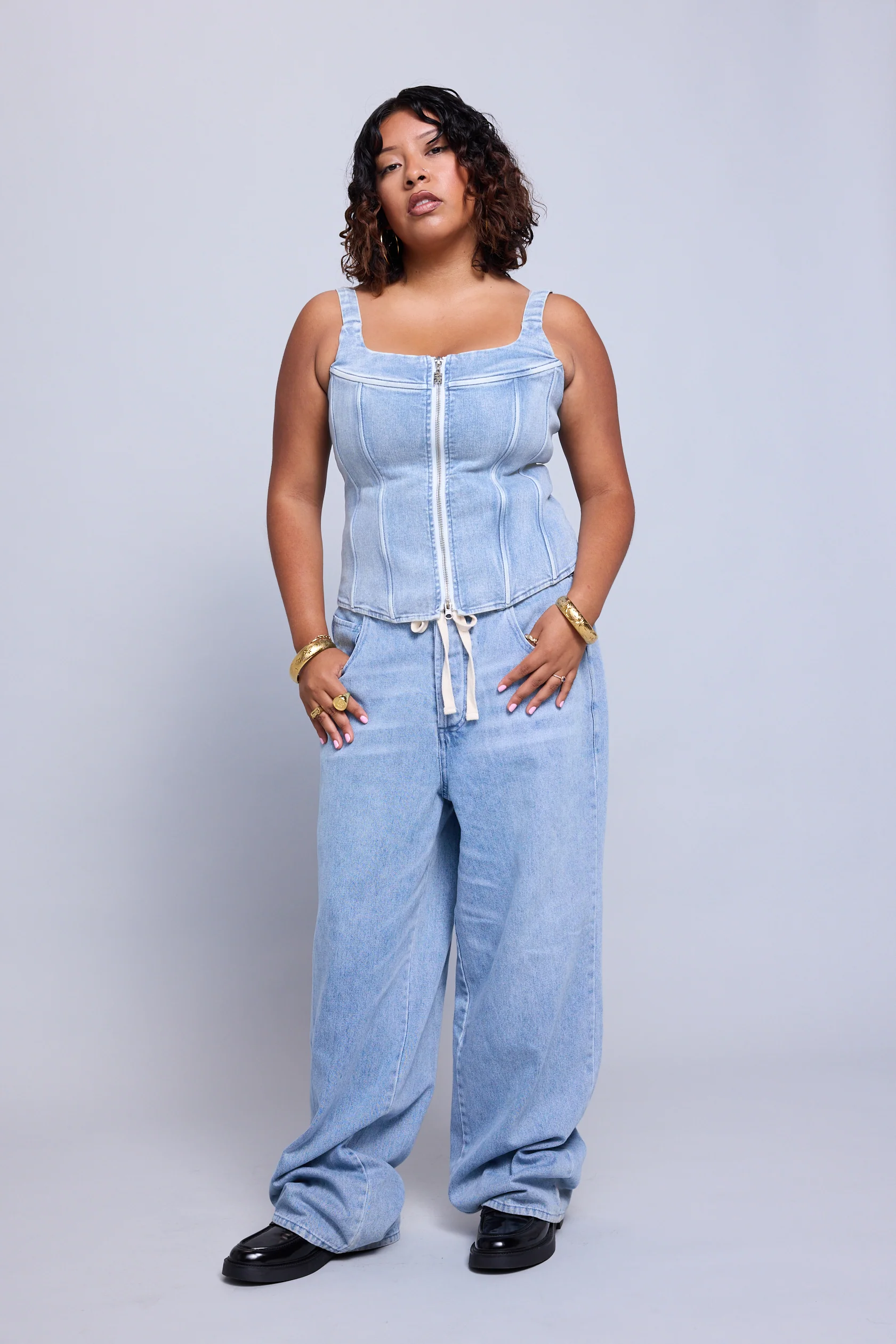 Classic Denim Corset Top - Image 7