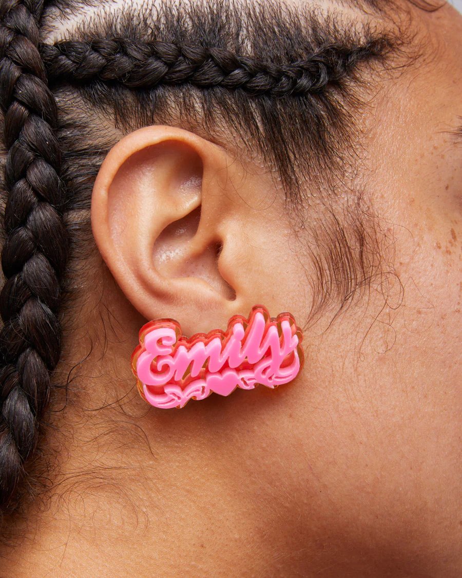 Custom Name Stud Earrings - Image 4