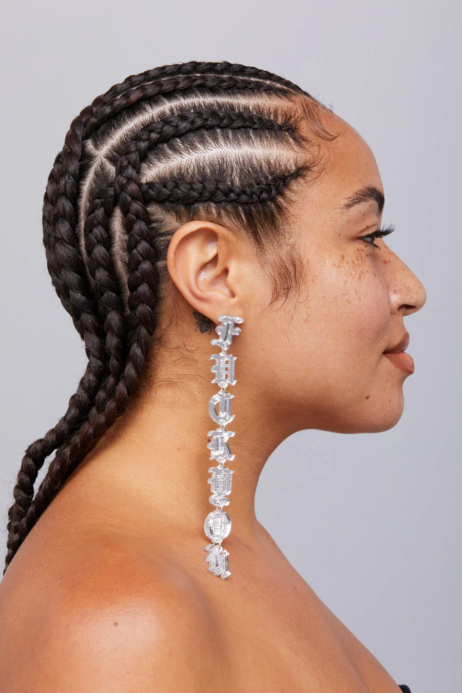 Custom Old English Drop Earrings - Image 3