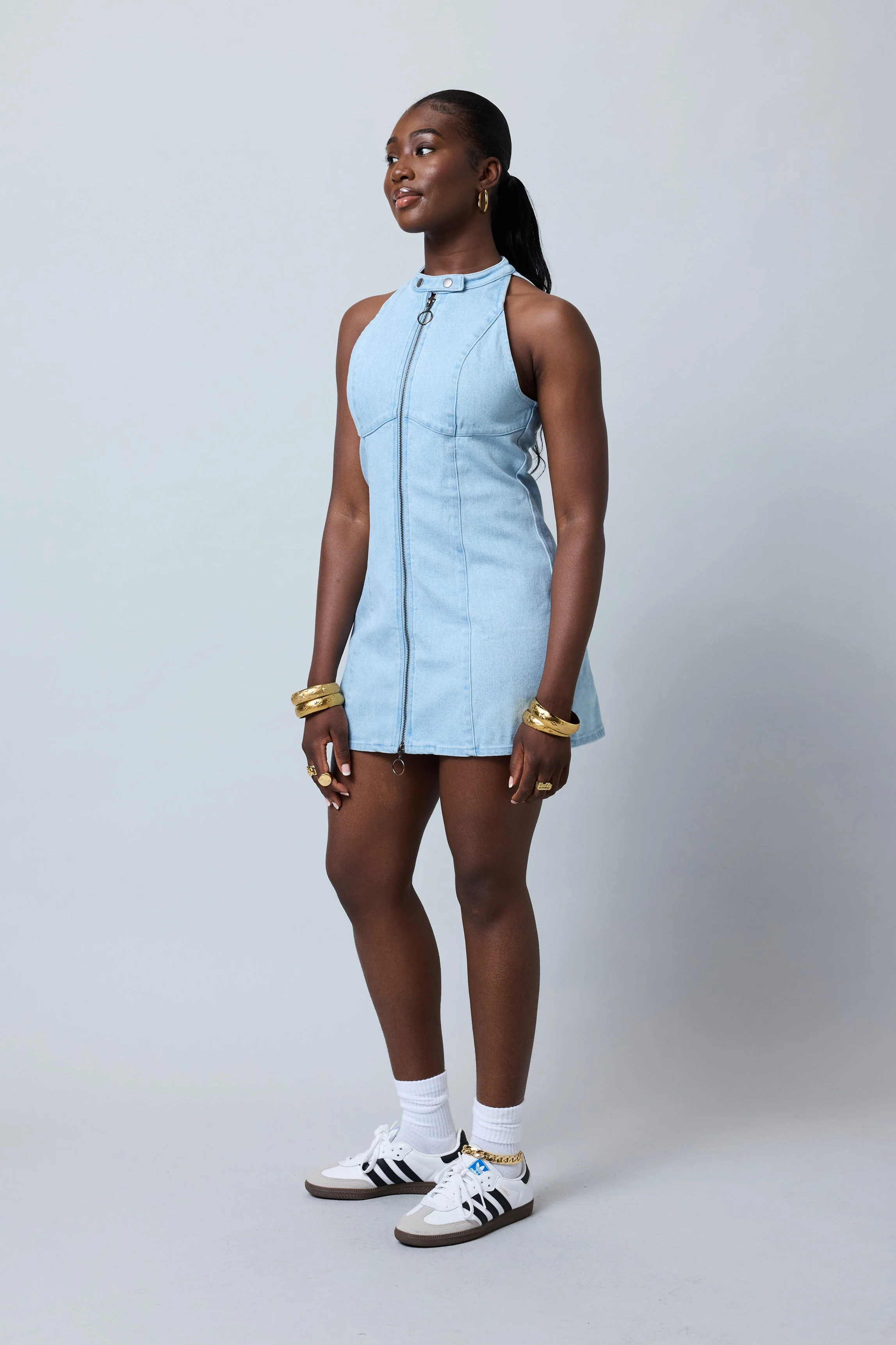 Denim Skate Dress - Image 3