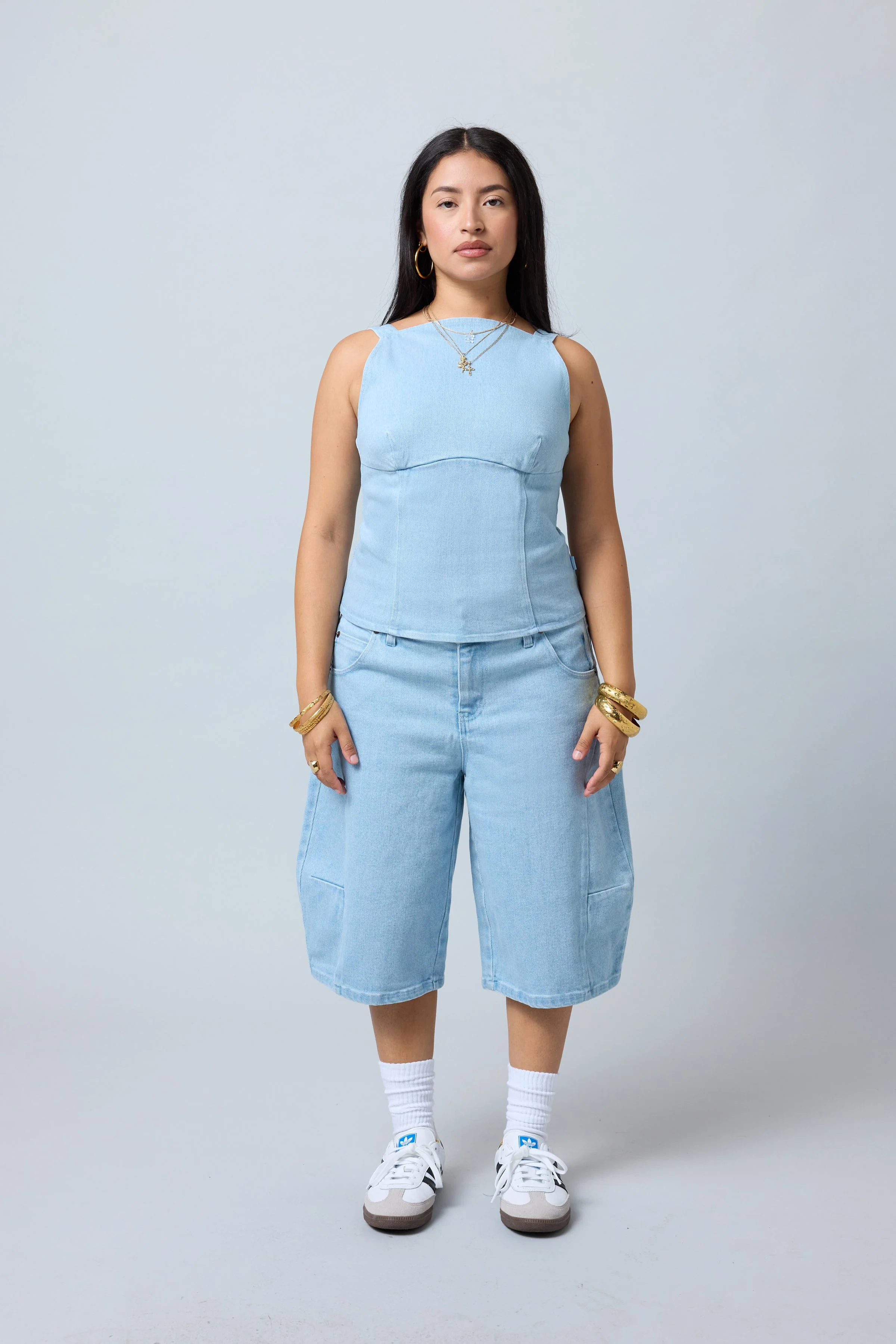 Denim Skate Shorts - Image 3