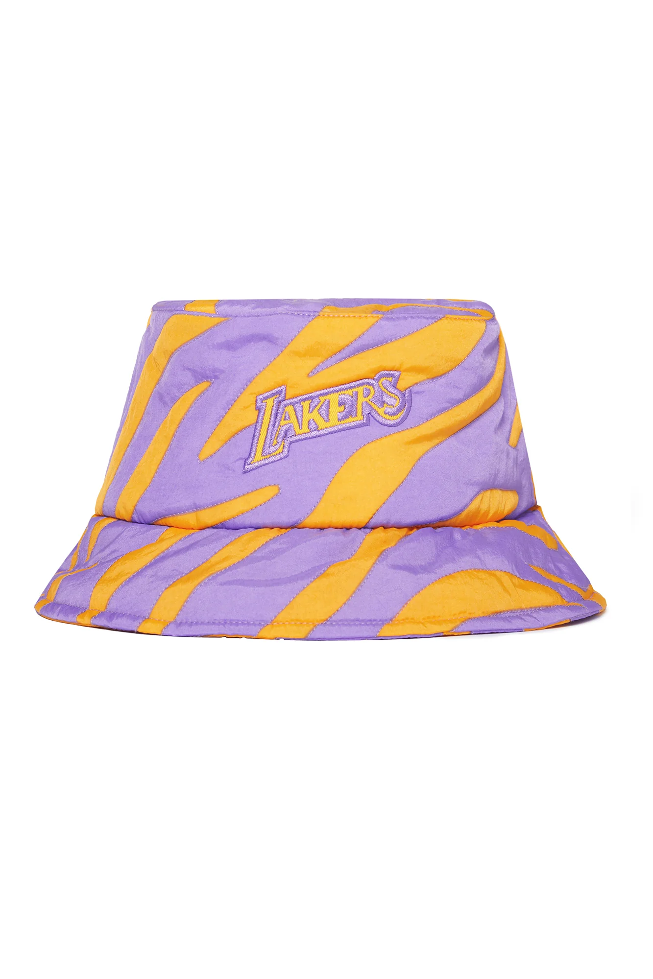 Lakers Nylon Quilted Puffer Bucket Hat