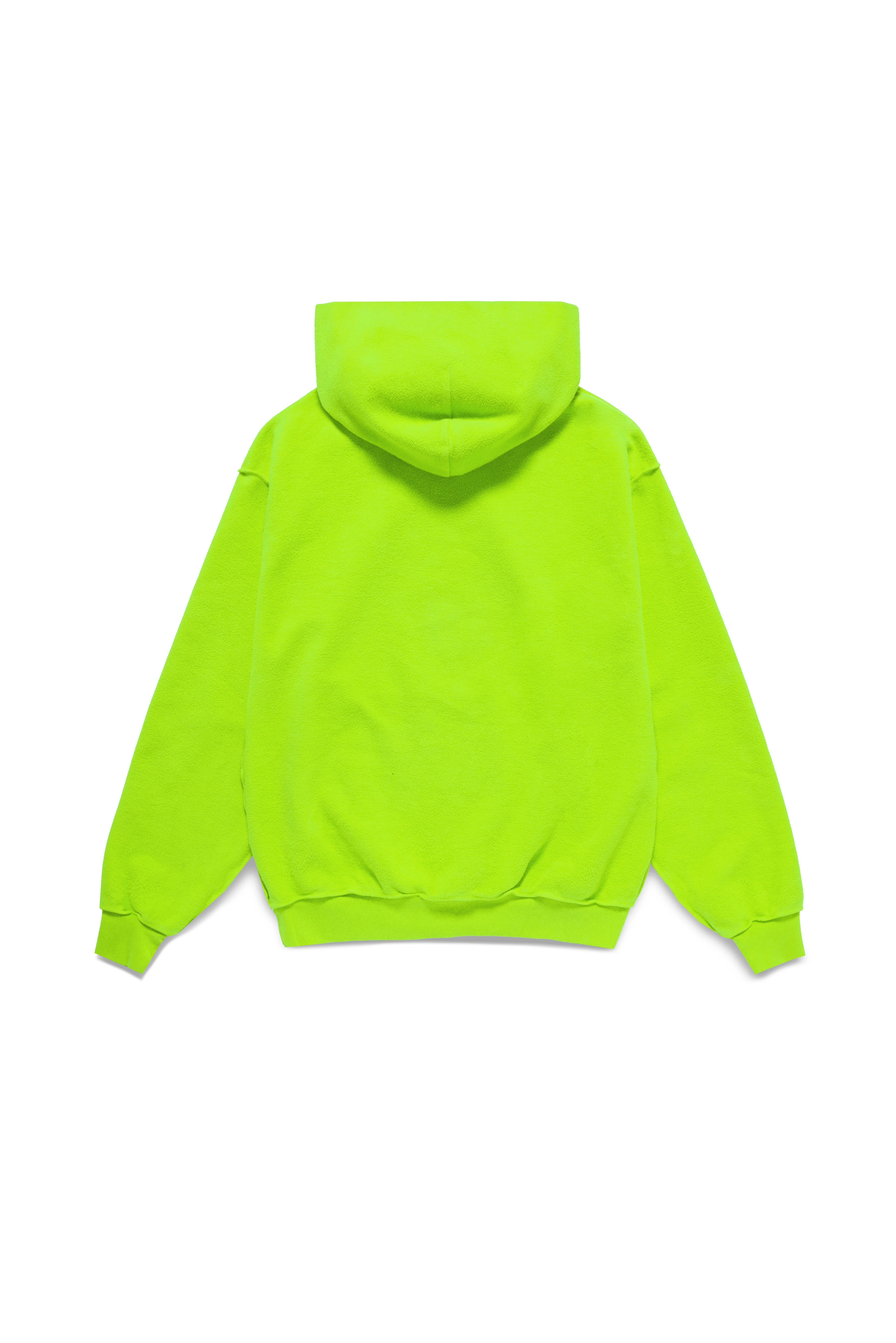 ME. Reverse Brushed Hoodie - Acid Lime - Image 11