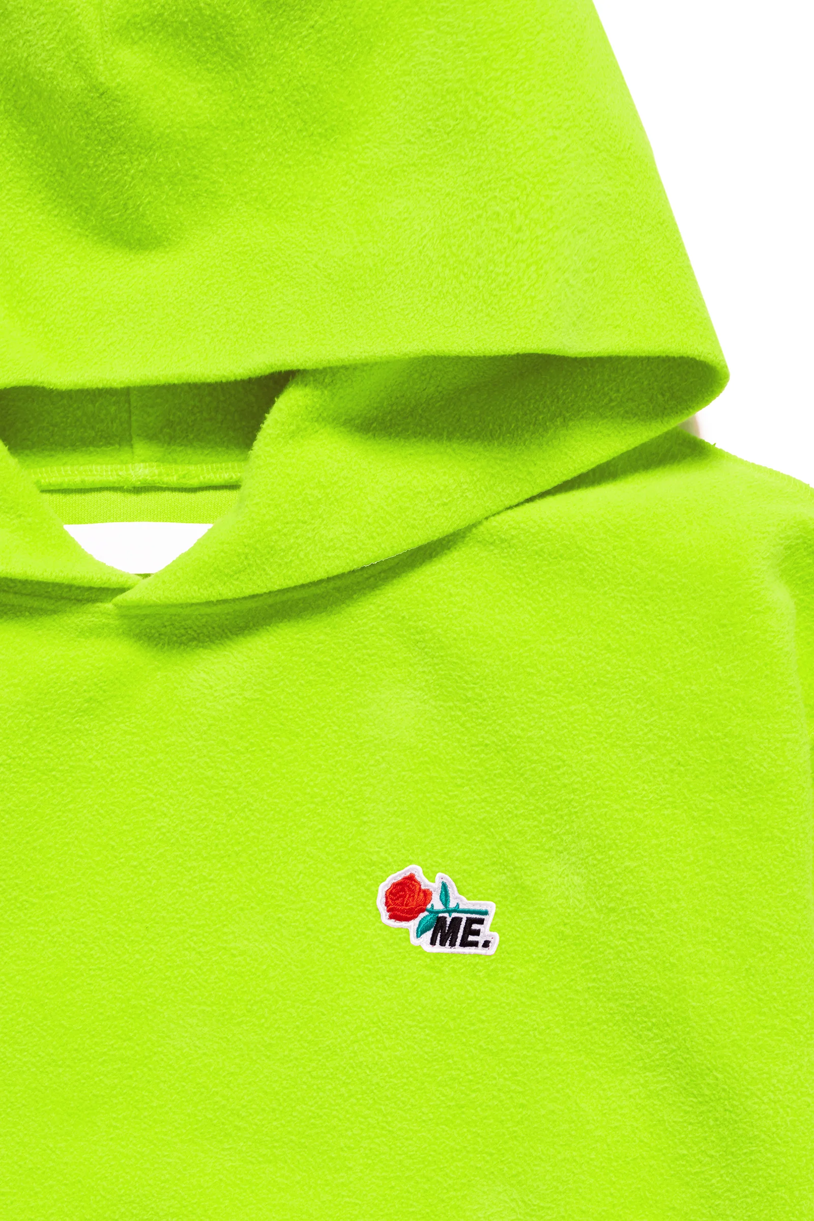 ME. Reverse Brushed Hoodie - Acid Lime - Image 9