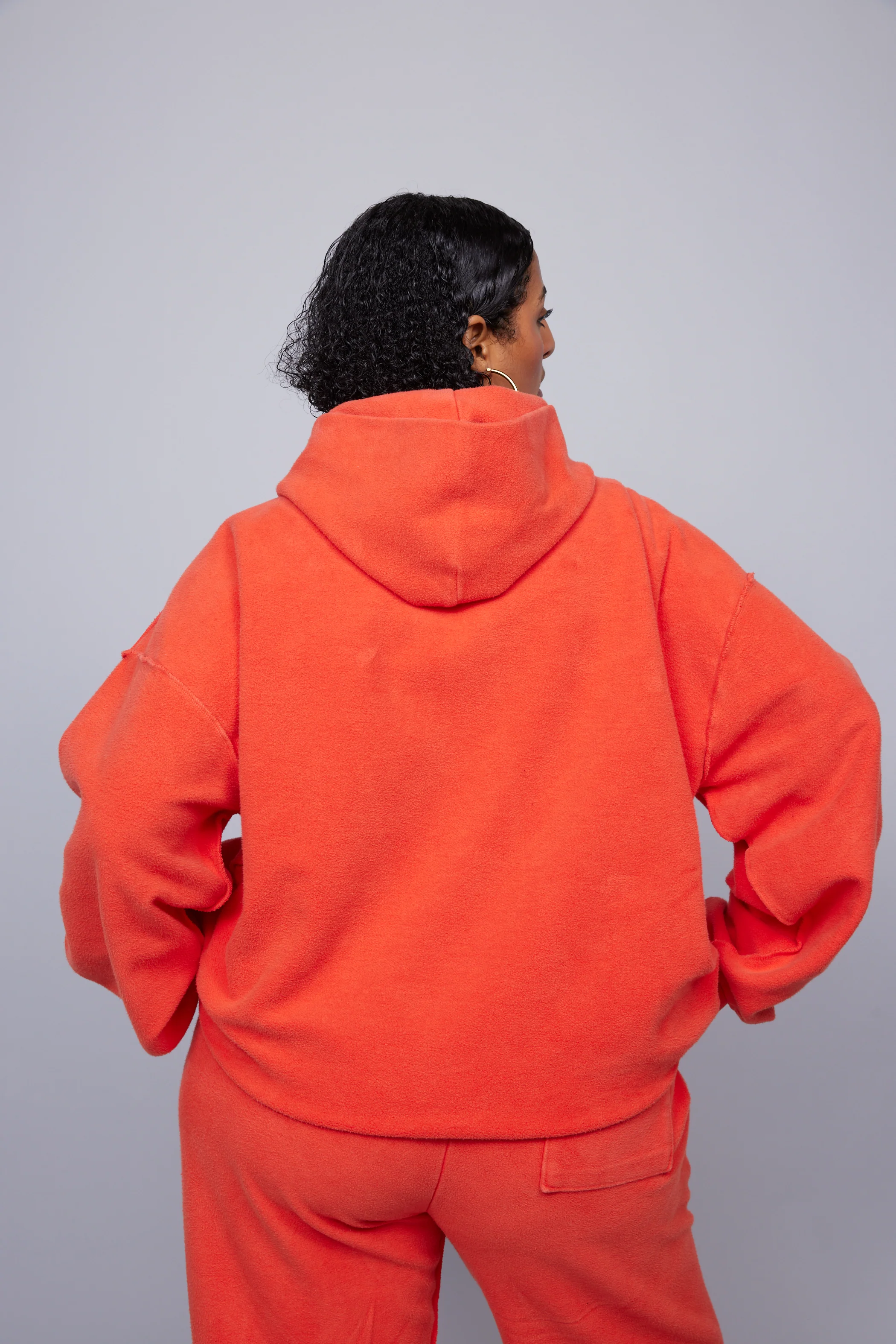 ME. Reverse Brushed Hoodie - Blood Orange - Image 12