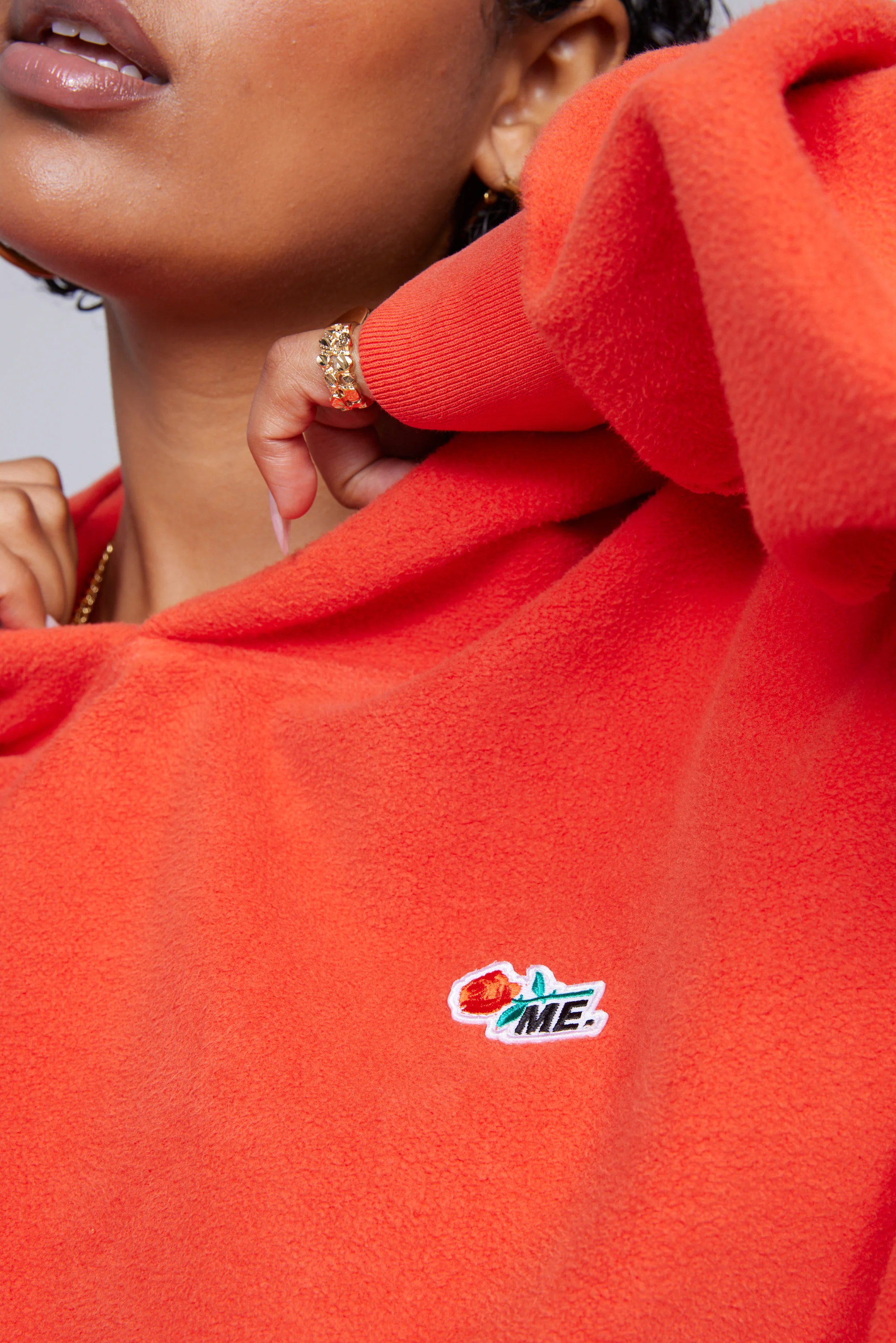 ME. Reverse Brushed Hoodie - Blood Orange - Image 13