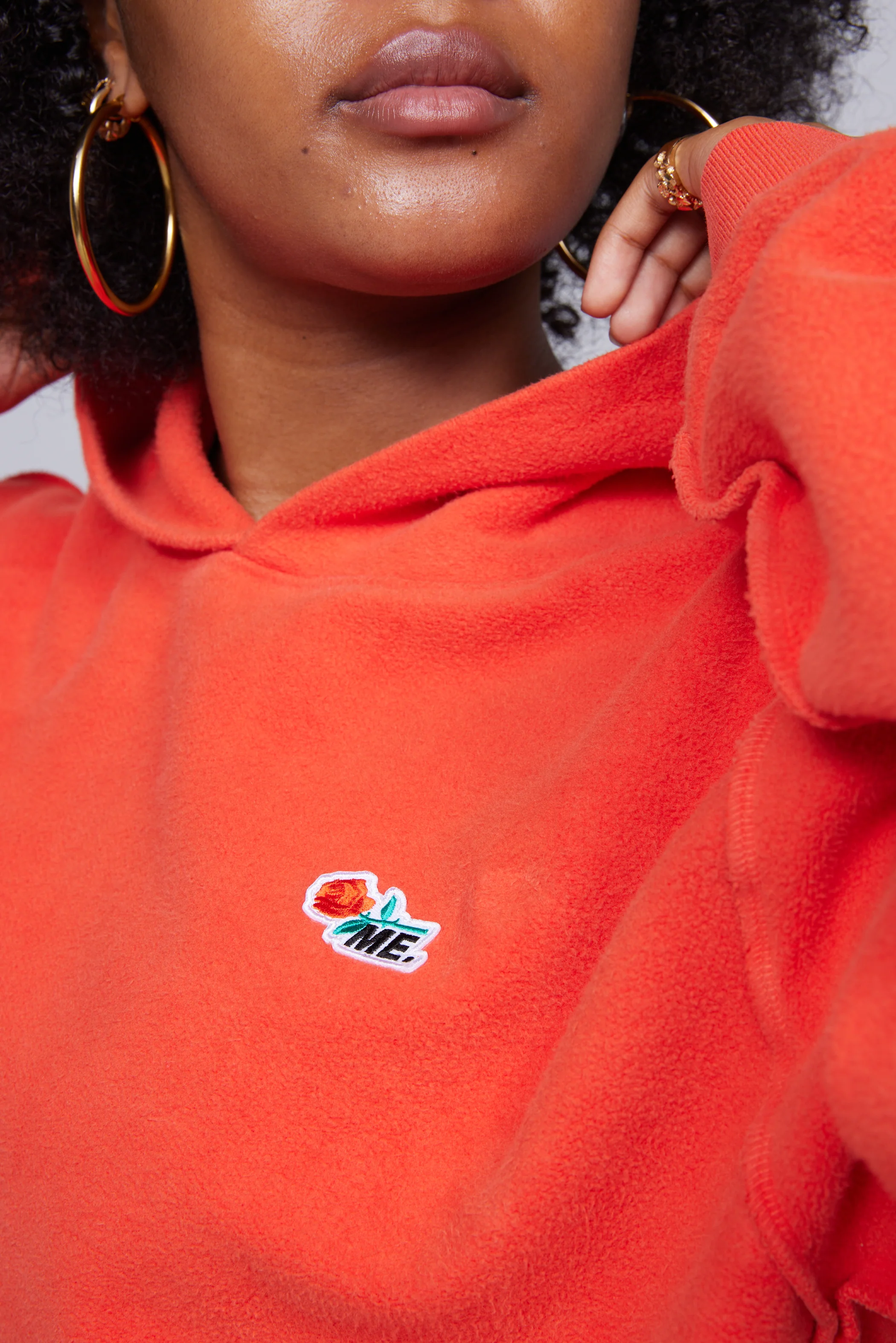ME. Reverse Brushed Hoodie - Blood Orange - Image 6