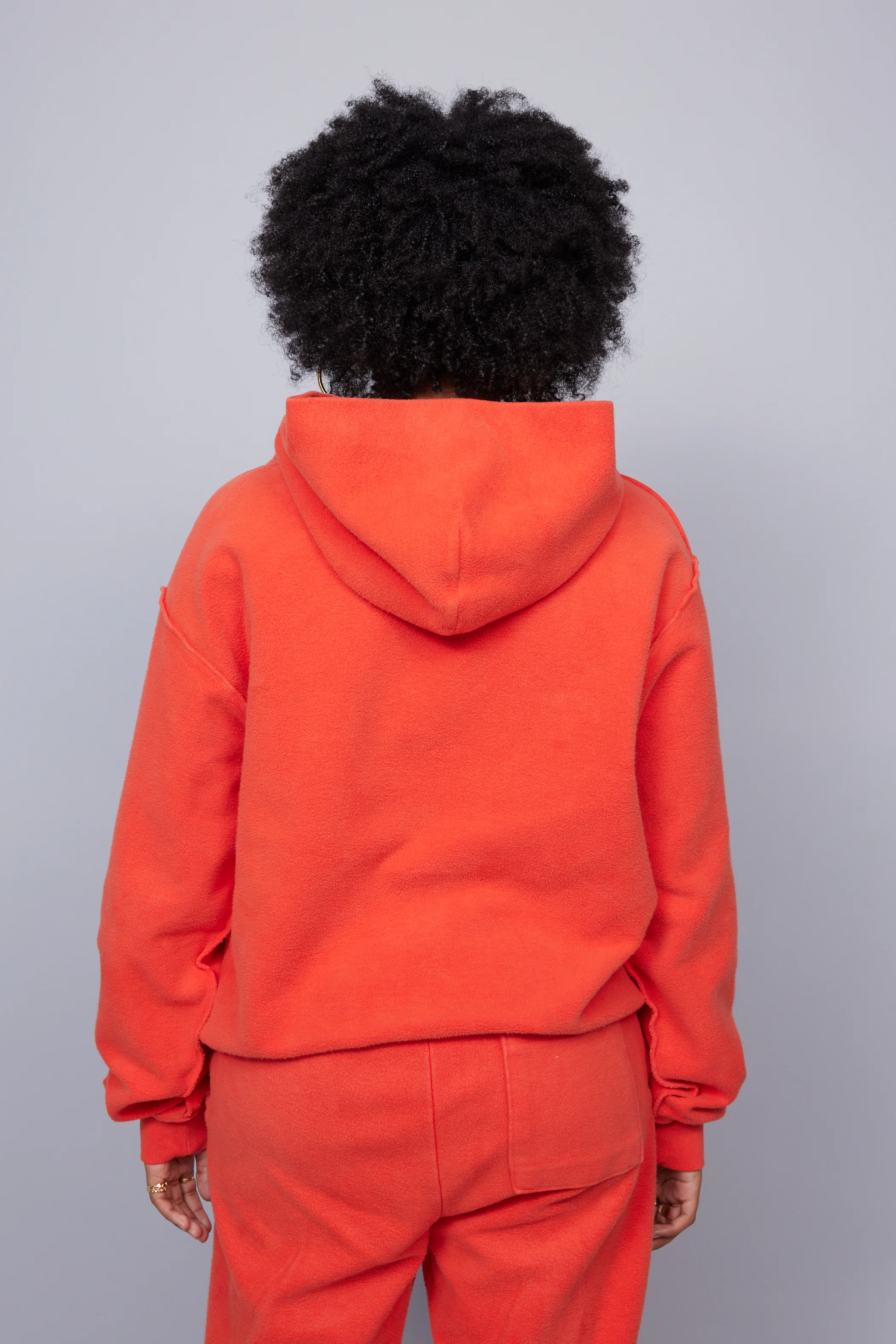 ME. Reverse Brushed Hoodie - Blood Orange - Image 7