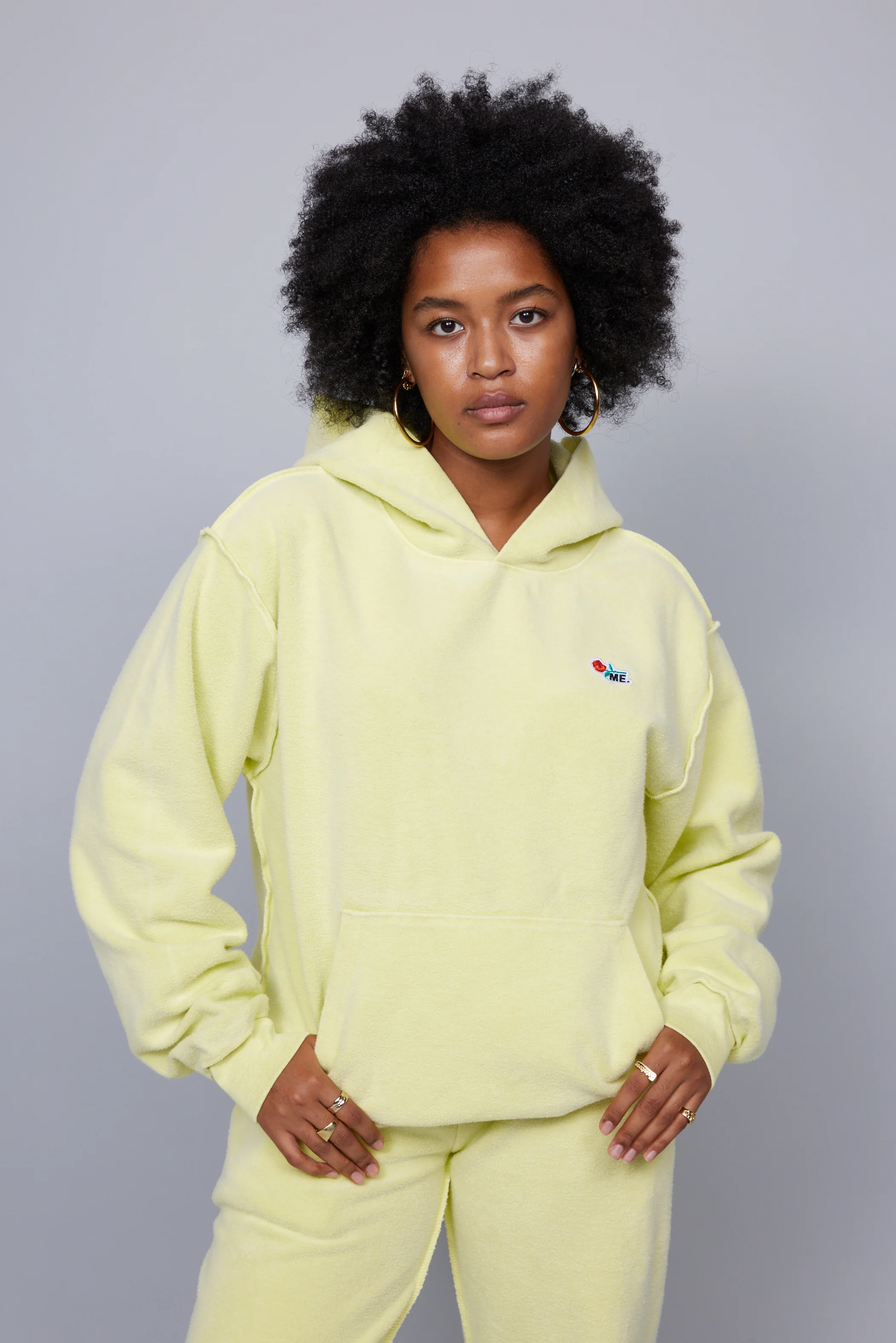 ME. Reverse Brushed Hoodie - Lemon Zest - Image 7