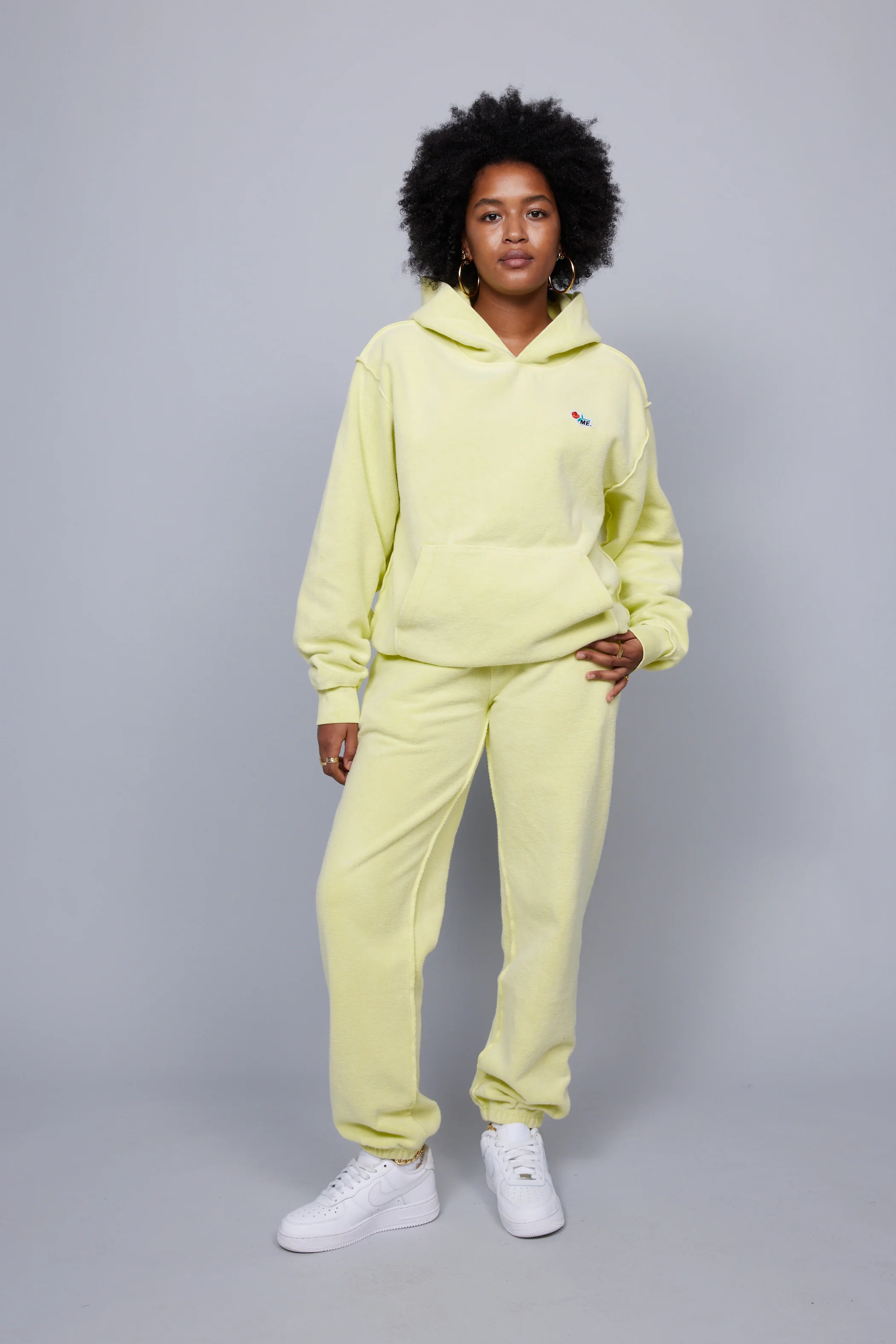 ME. Reverse Brushed Hoodie - Lemon Zest - Image 8