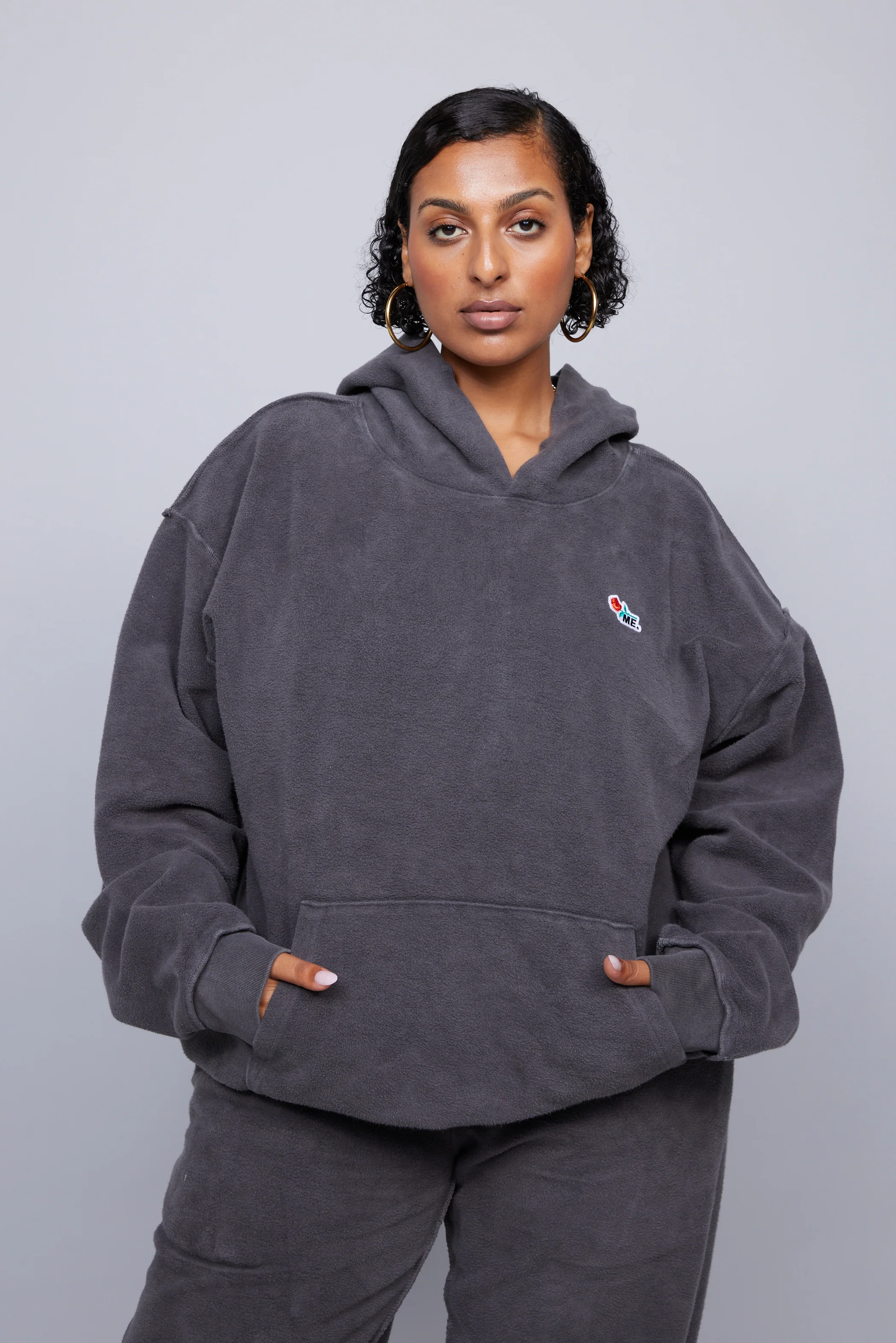 ME. Reverse Brushed Hoodie - Vintage Black - Image 10