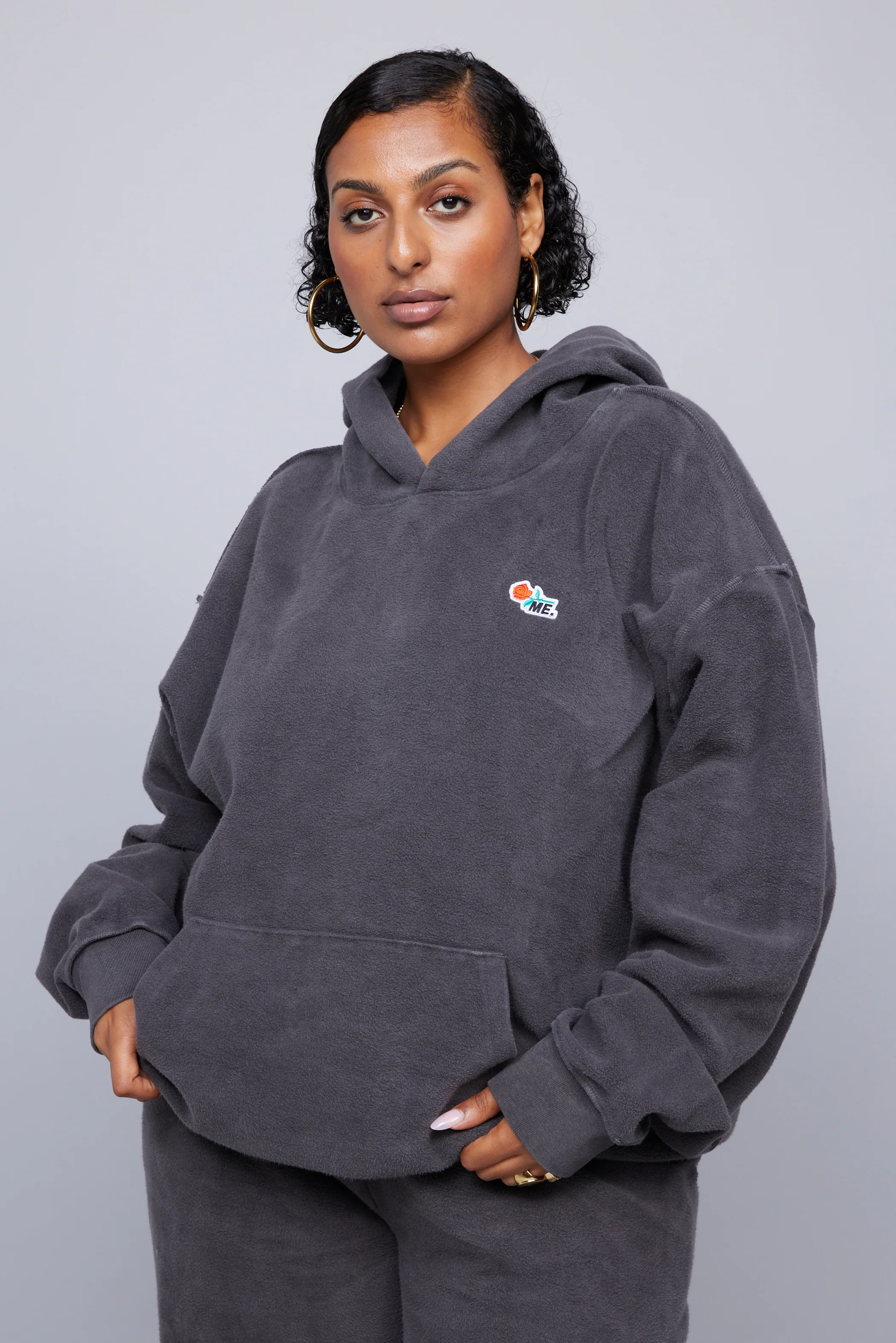 ME. Reverse Brushed Hoodie - Vintage Black - Image 8