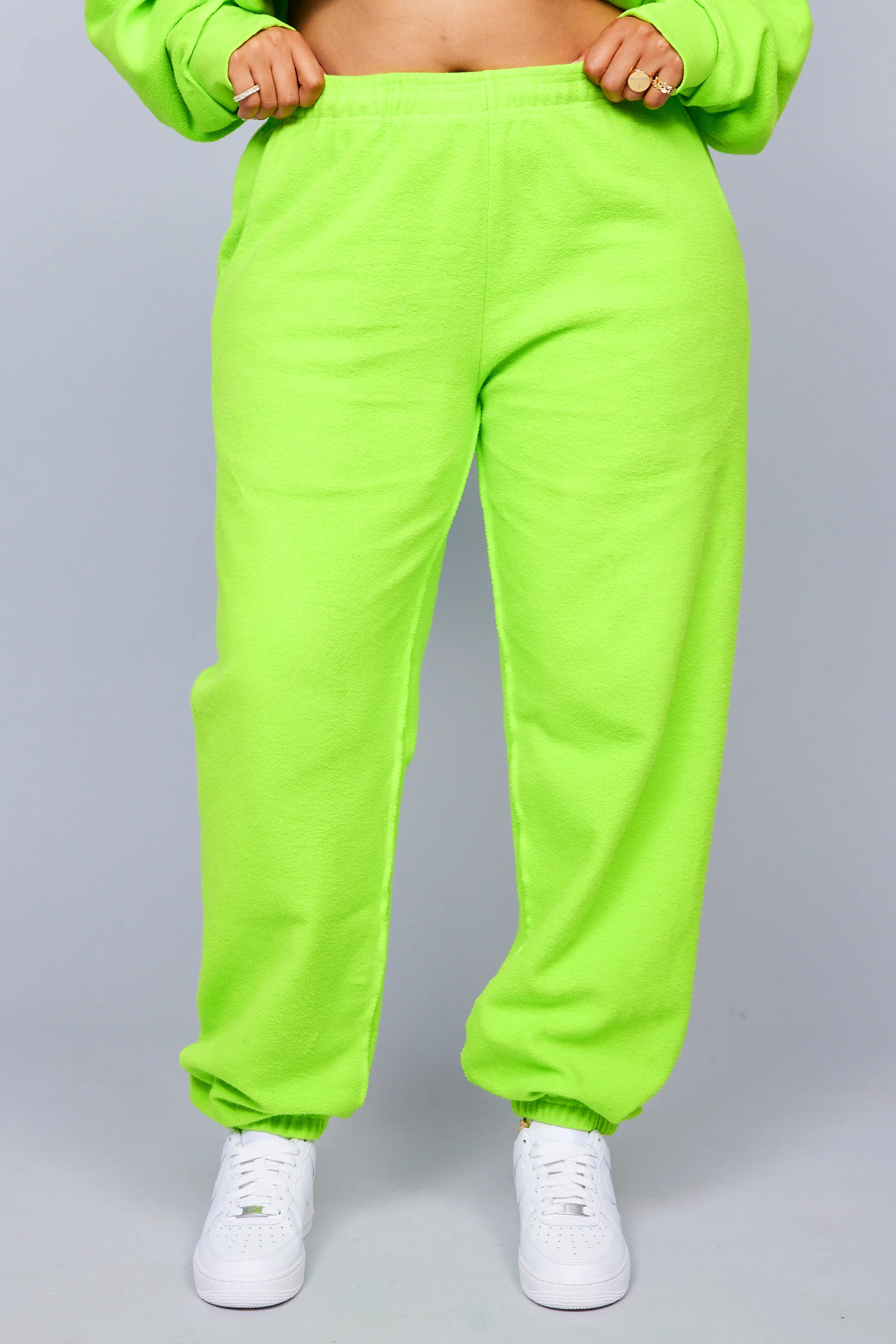 ME. Reverse Brushed Sweatpant - Acid Lime - Image 4