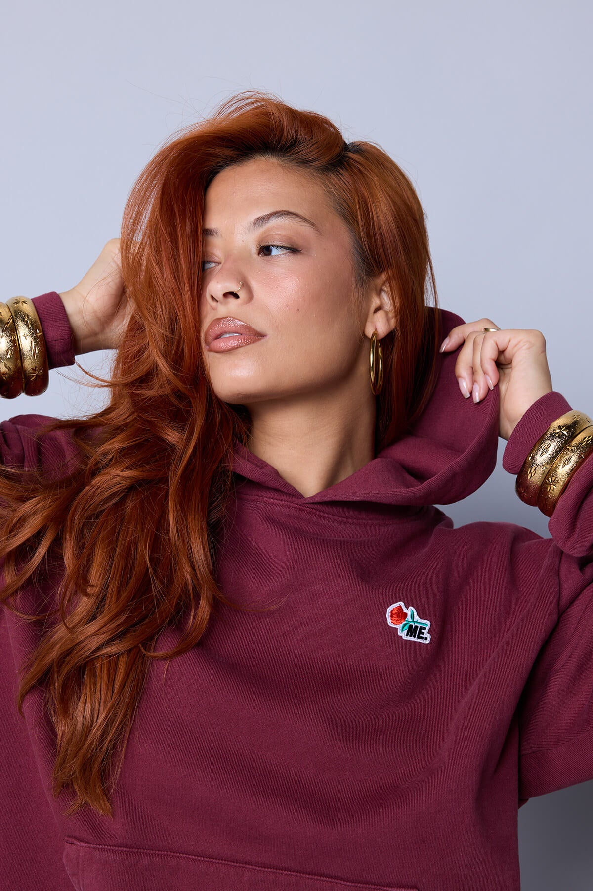 ME. Rose Hoodie - Oxblood - Image 6