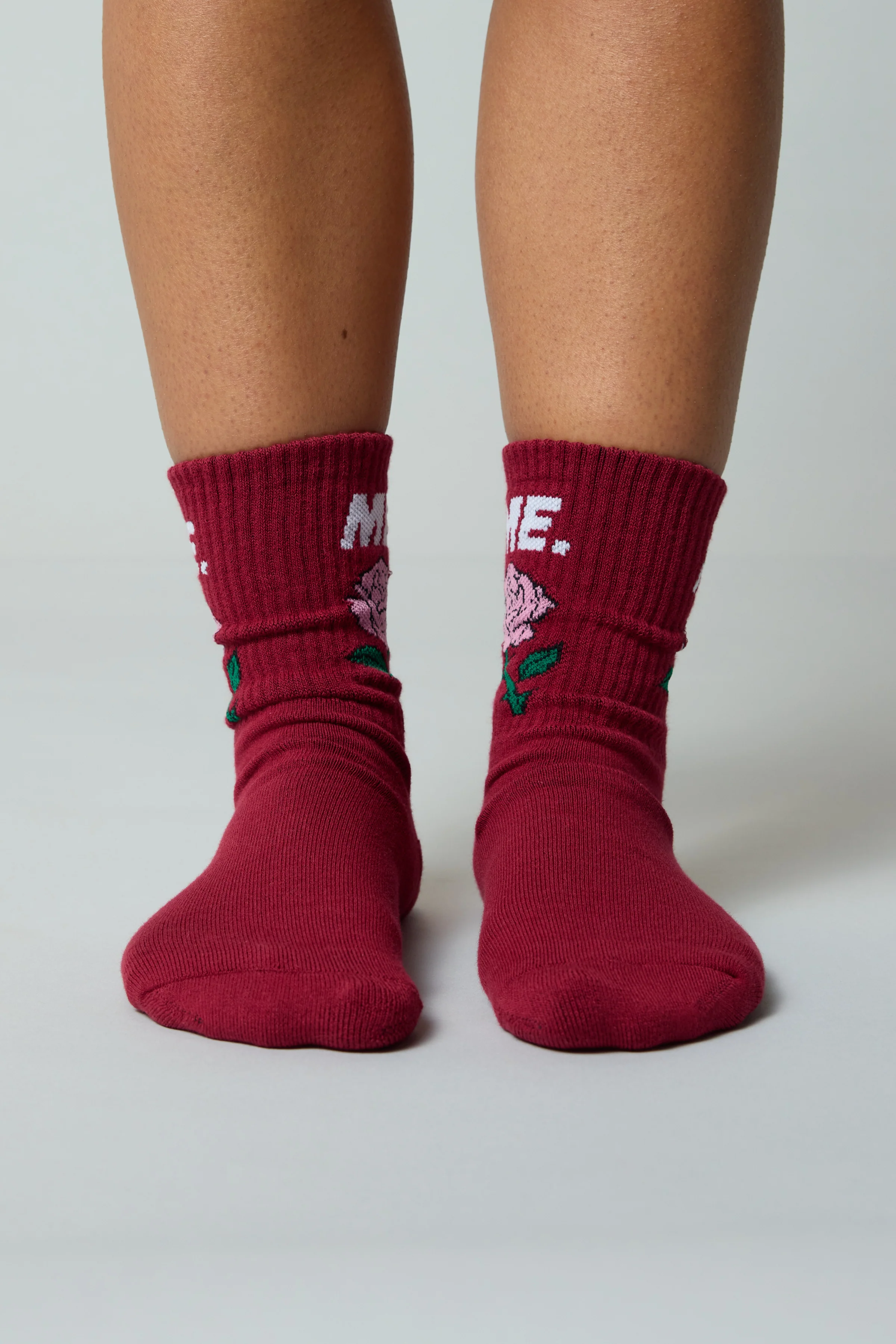 ME. Rose Socks - Burgundy - Image 3