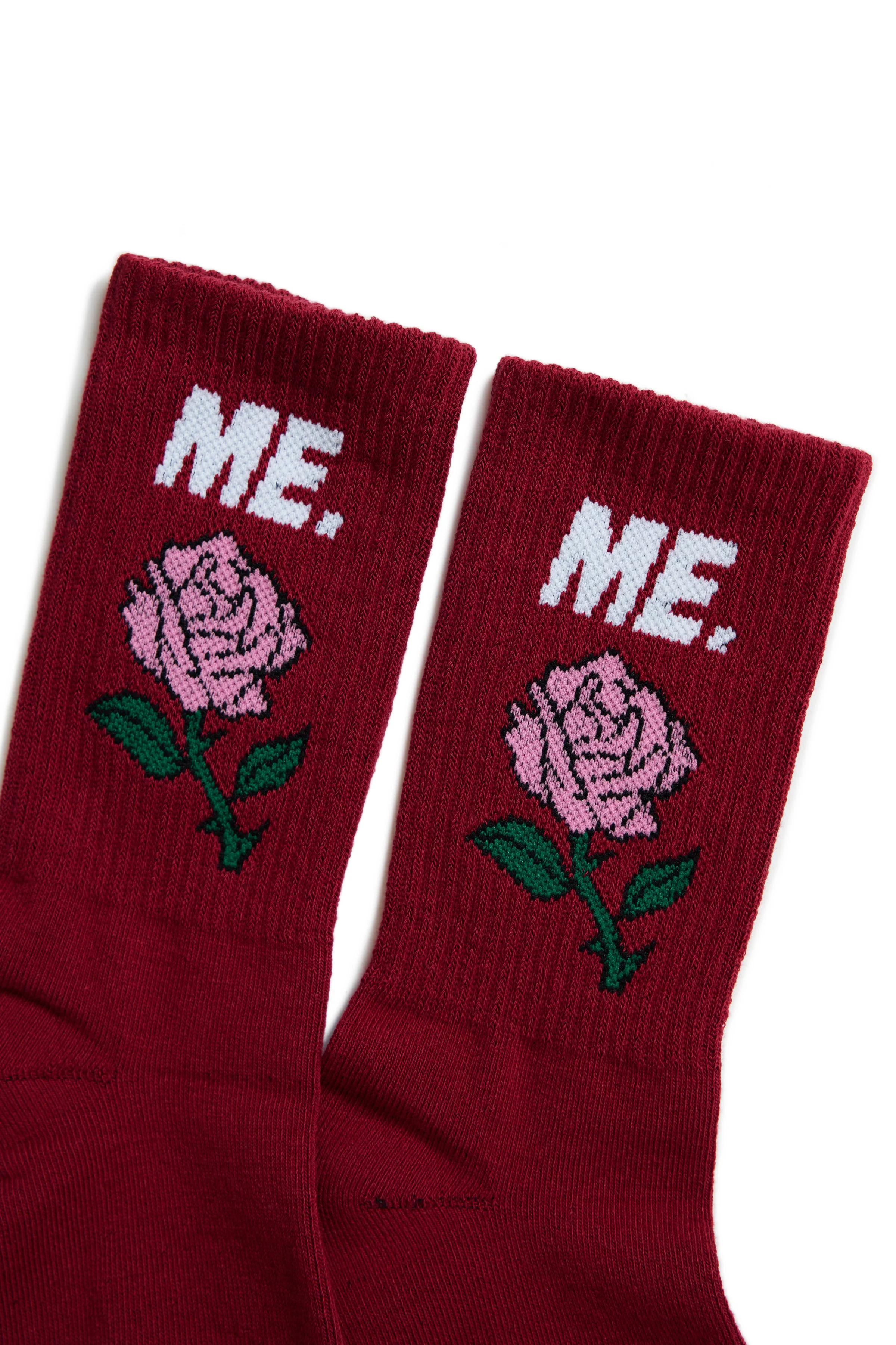 ME. Rose Socks - Burgundy - Image 4
