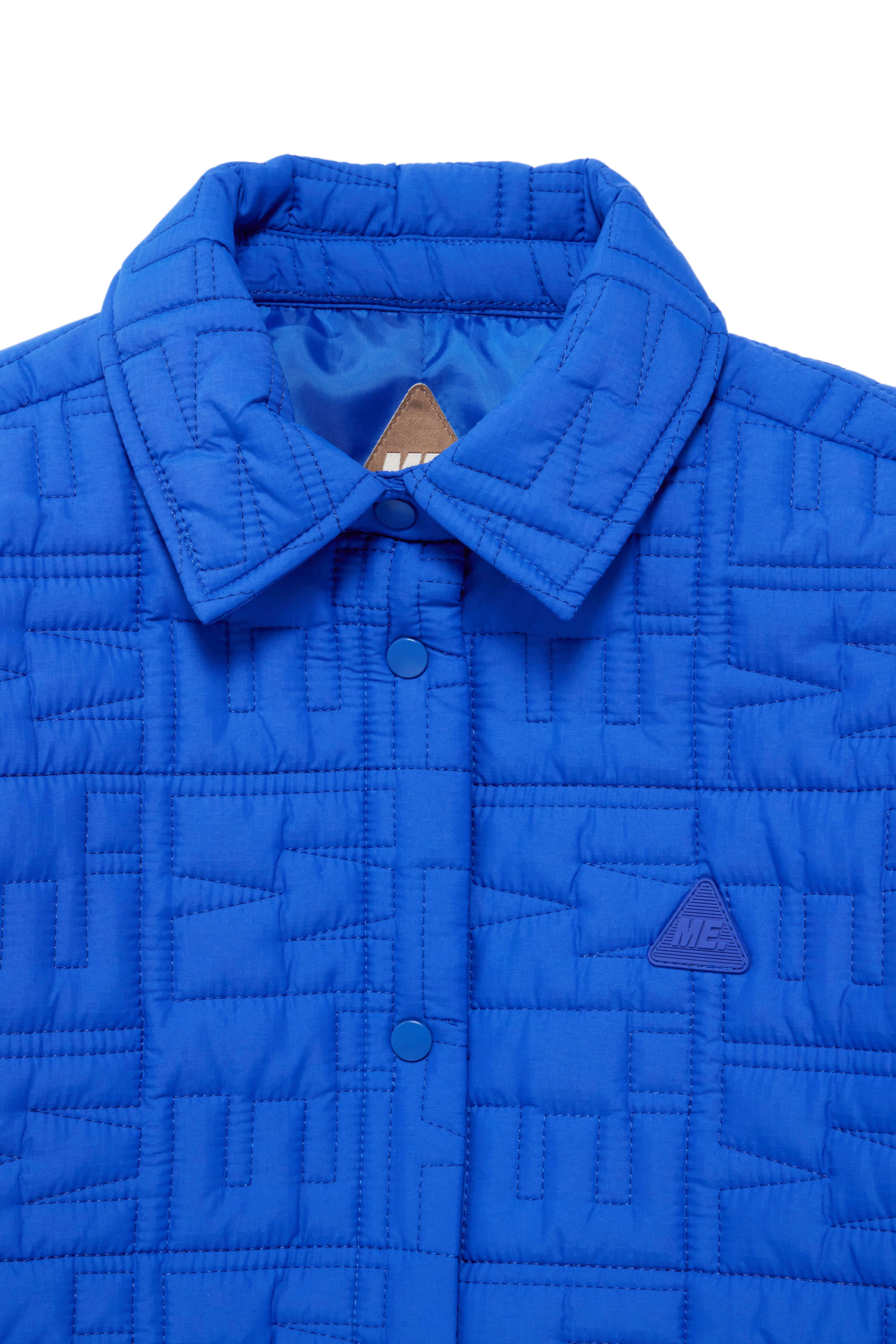 Monogram Quilted Puff Shacket - Cobalt - Image 11