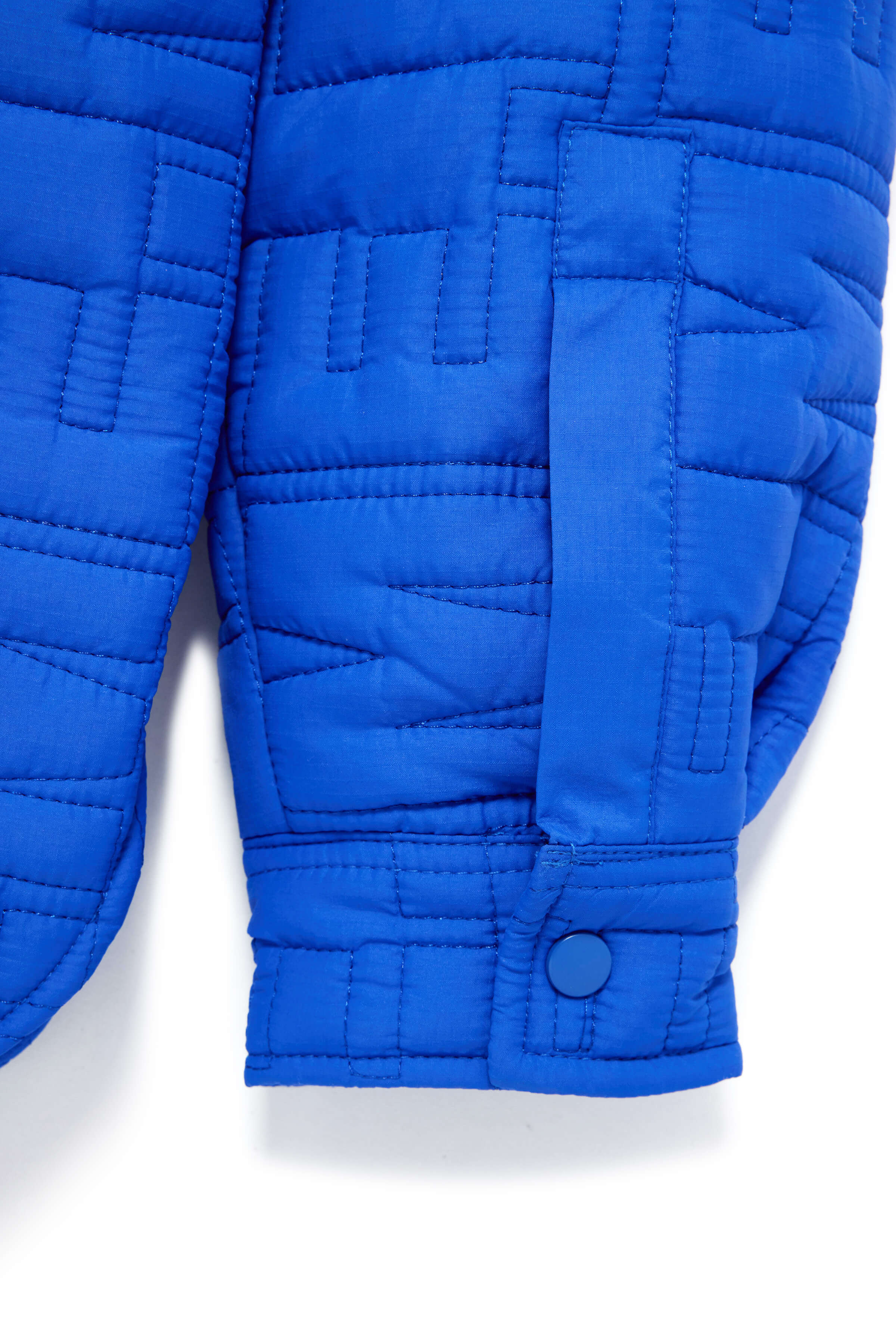 Monogram Quilted Puff Shacket - Cobalt - Image 9