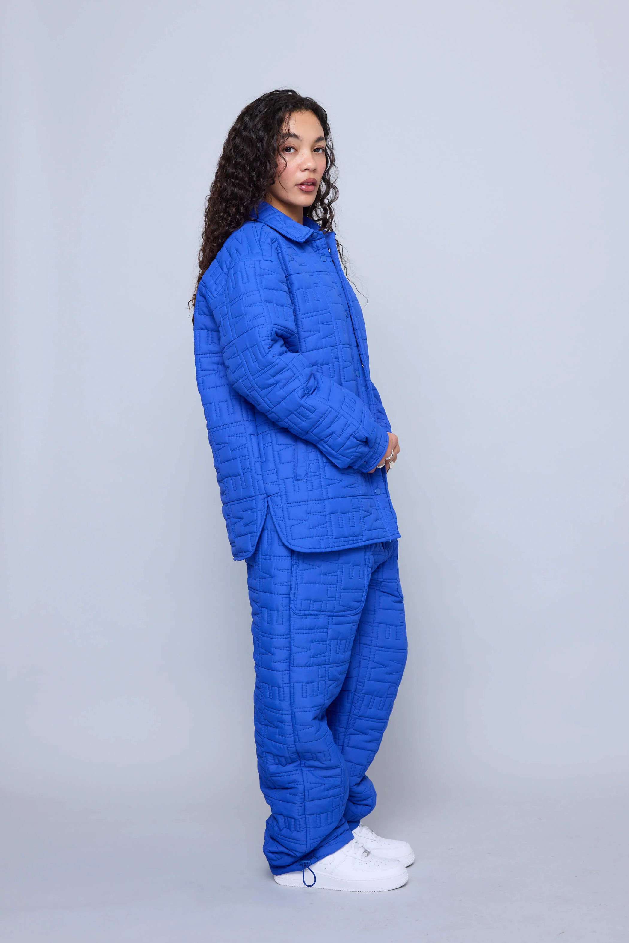 Monogram Quilted Puff Tech Pant - Cobalt - Image 11