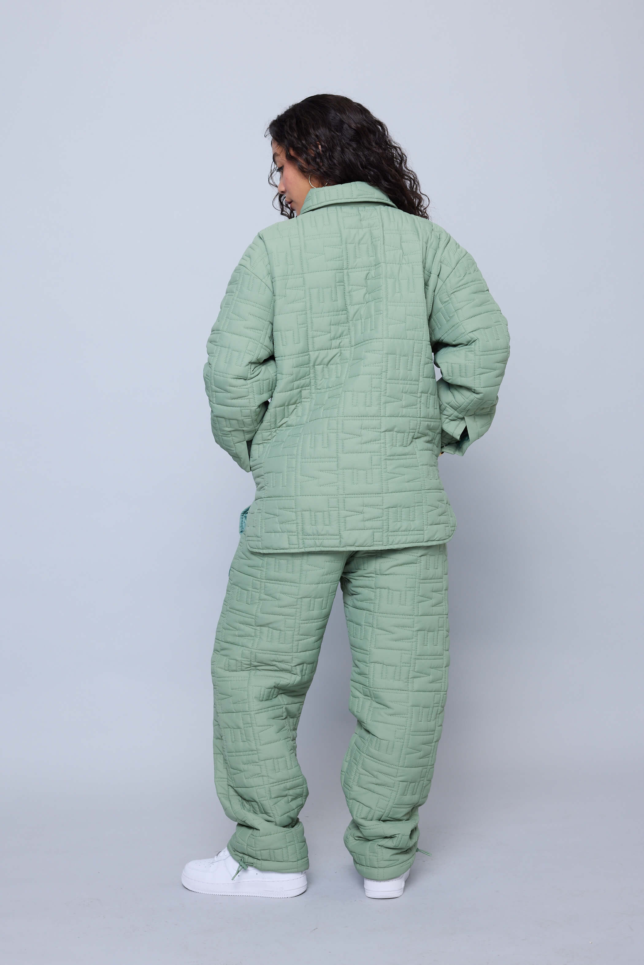 Monogram Quilted Puff Tech Pant - Sage - Image 16