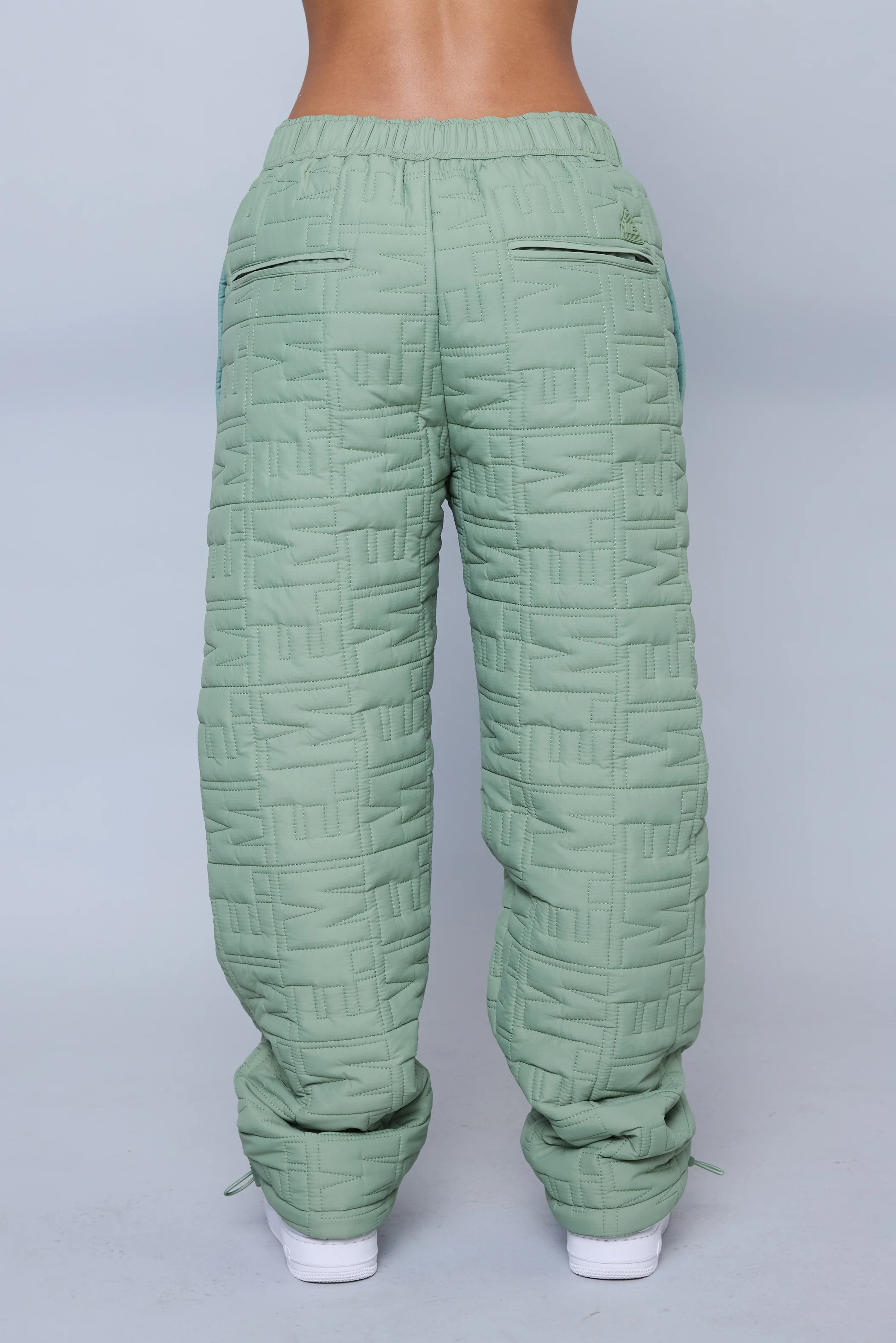 Monogram Quilted Puff Tech Pant - Sage - Image 17