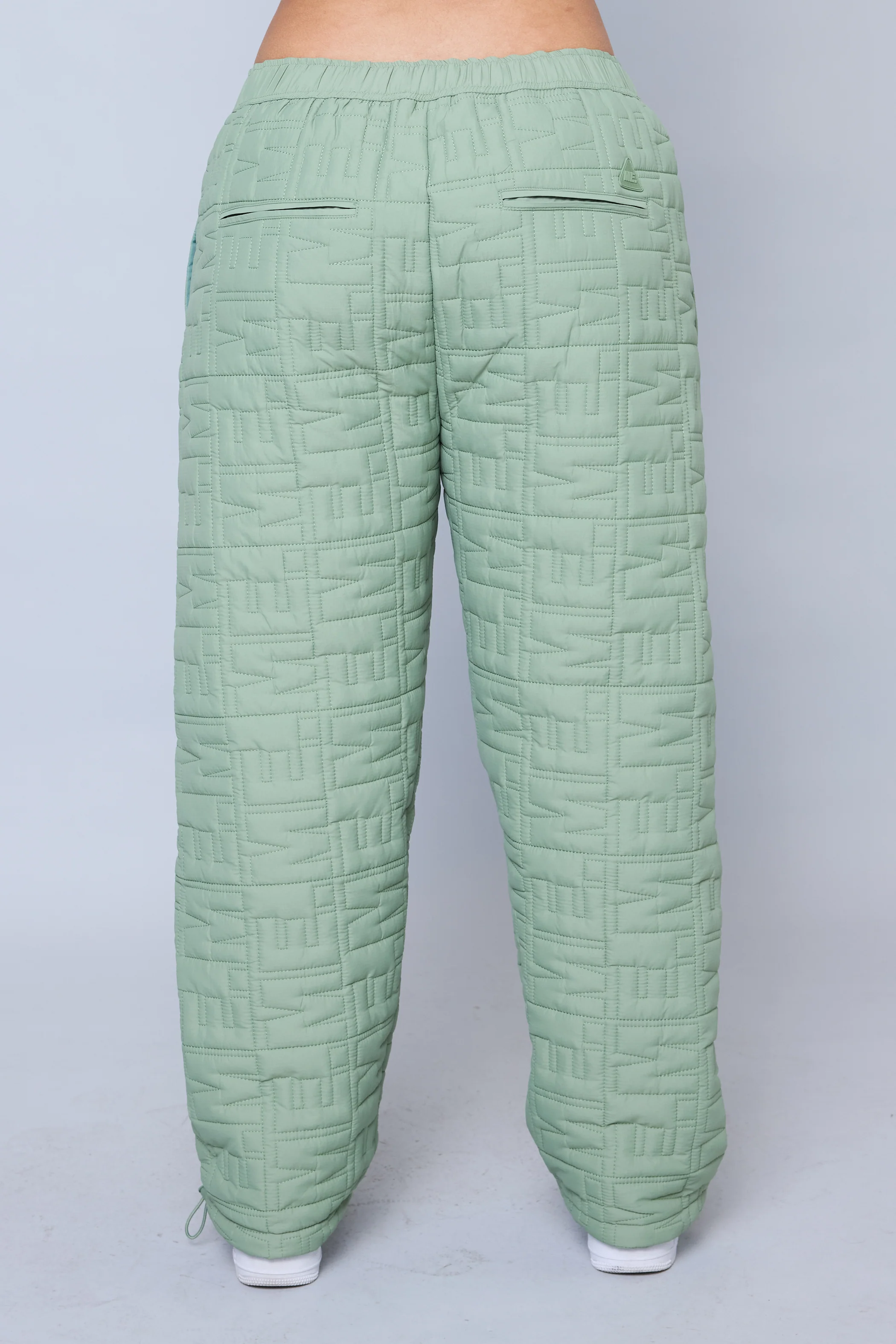 Monogram Quilted Puff Tech Pant - Sage - Image 9