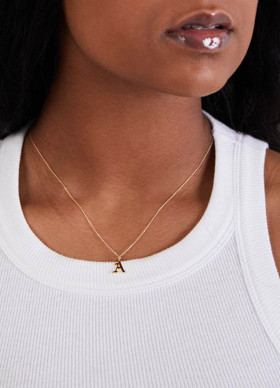 Initial Necklace Gold Plated - Image 2