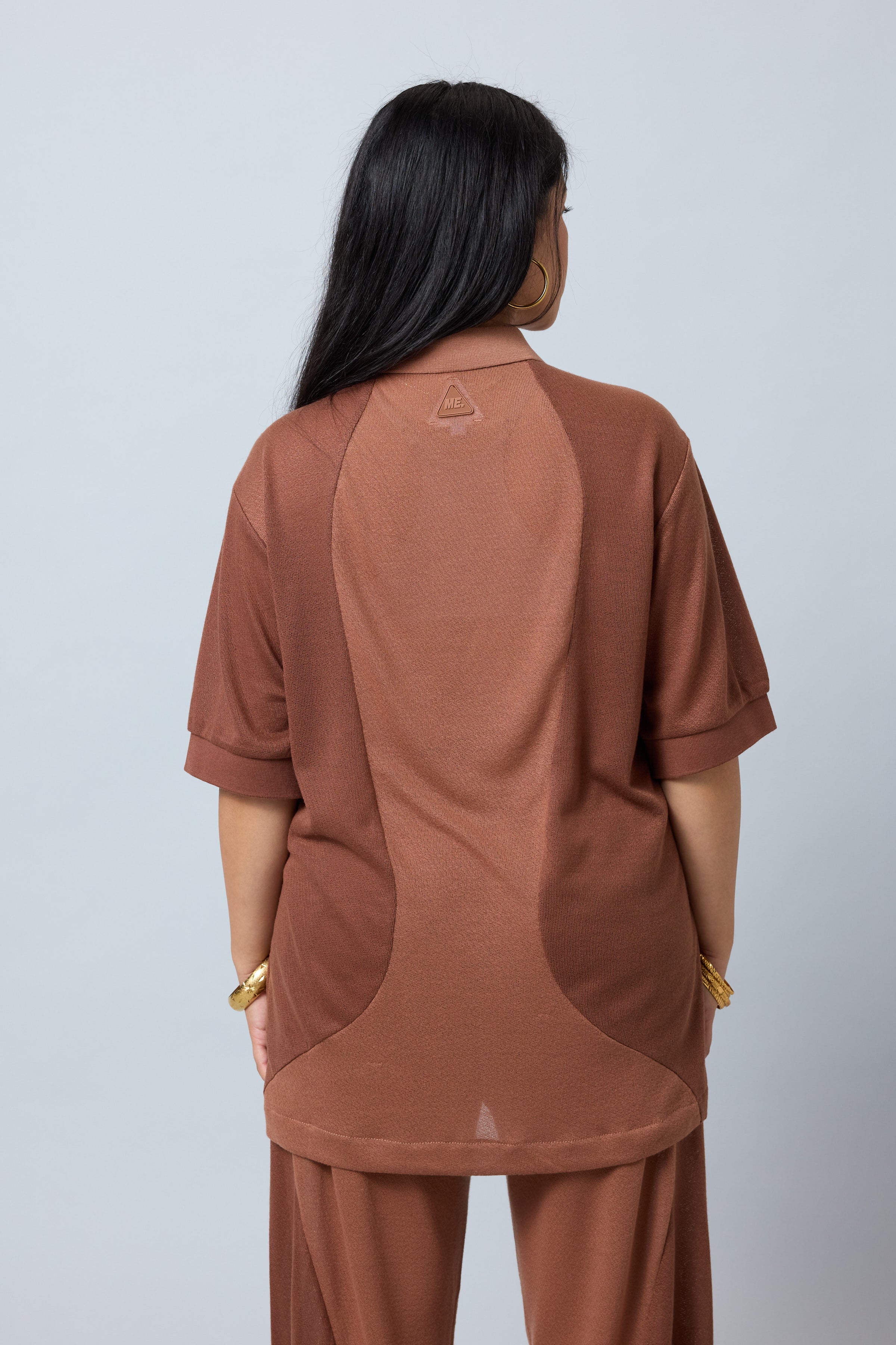 Out of Office Knit Polo - Coffee - Image 4