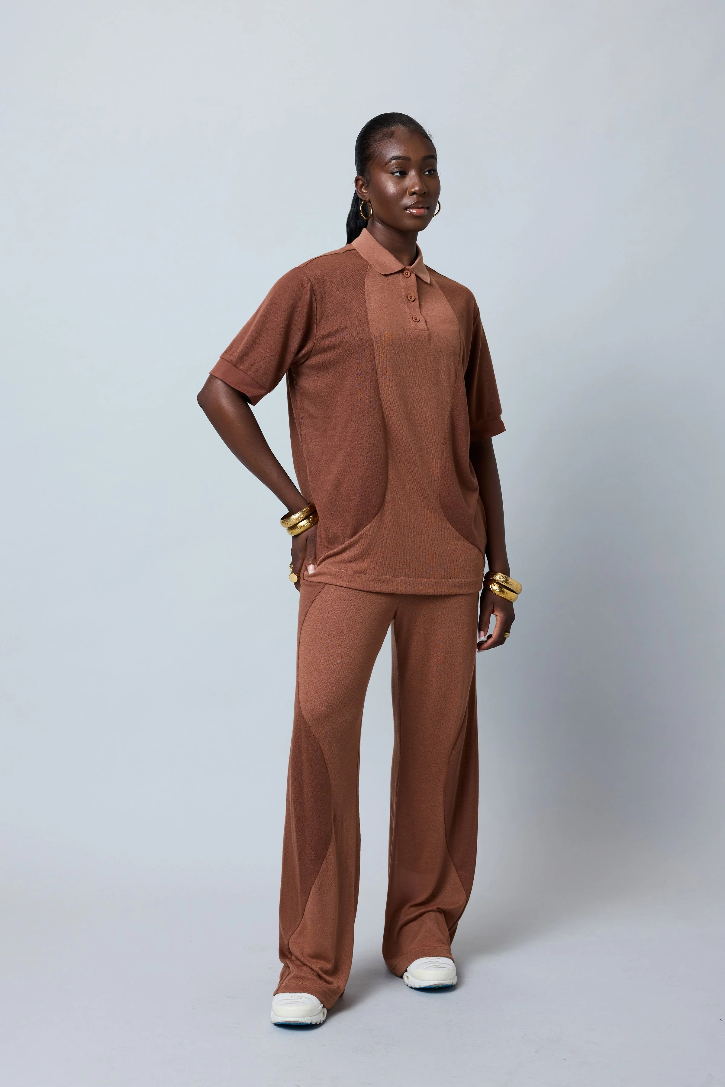 Out of Office Knit Polo - Coffee - Image 5