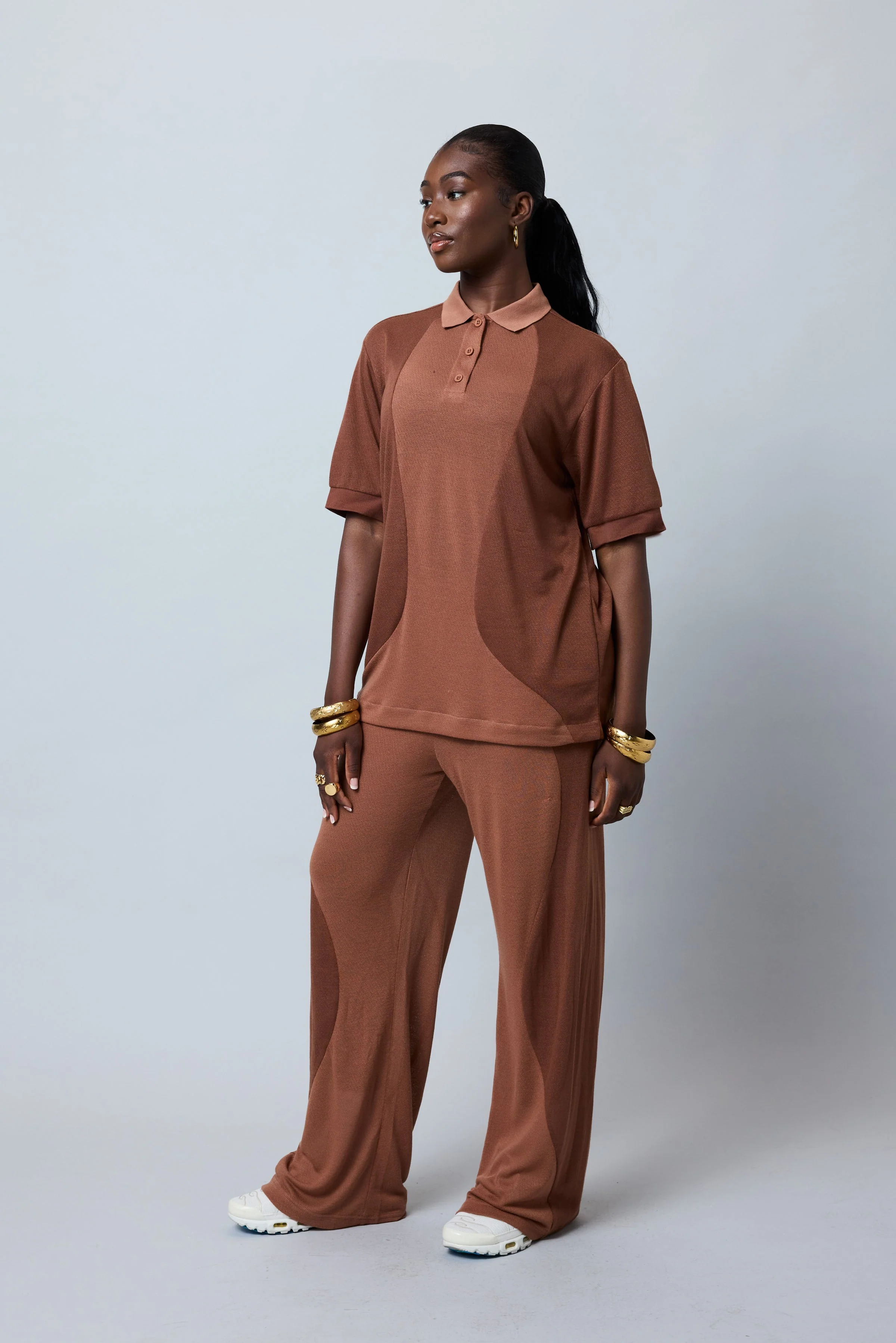 Out of Office Knit Polo - Coffee - Image 6