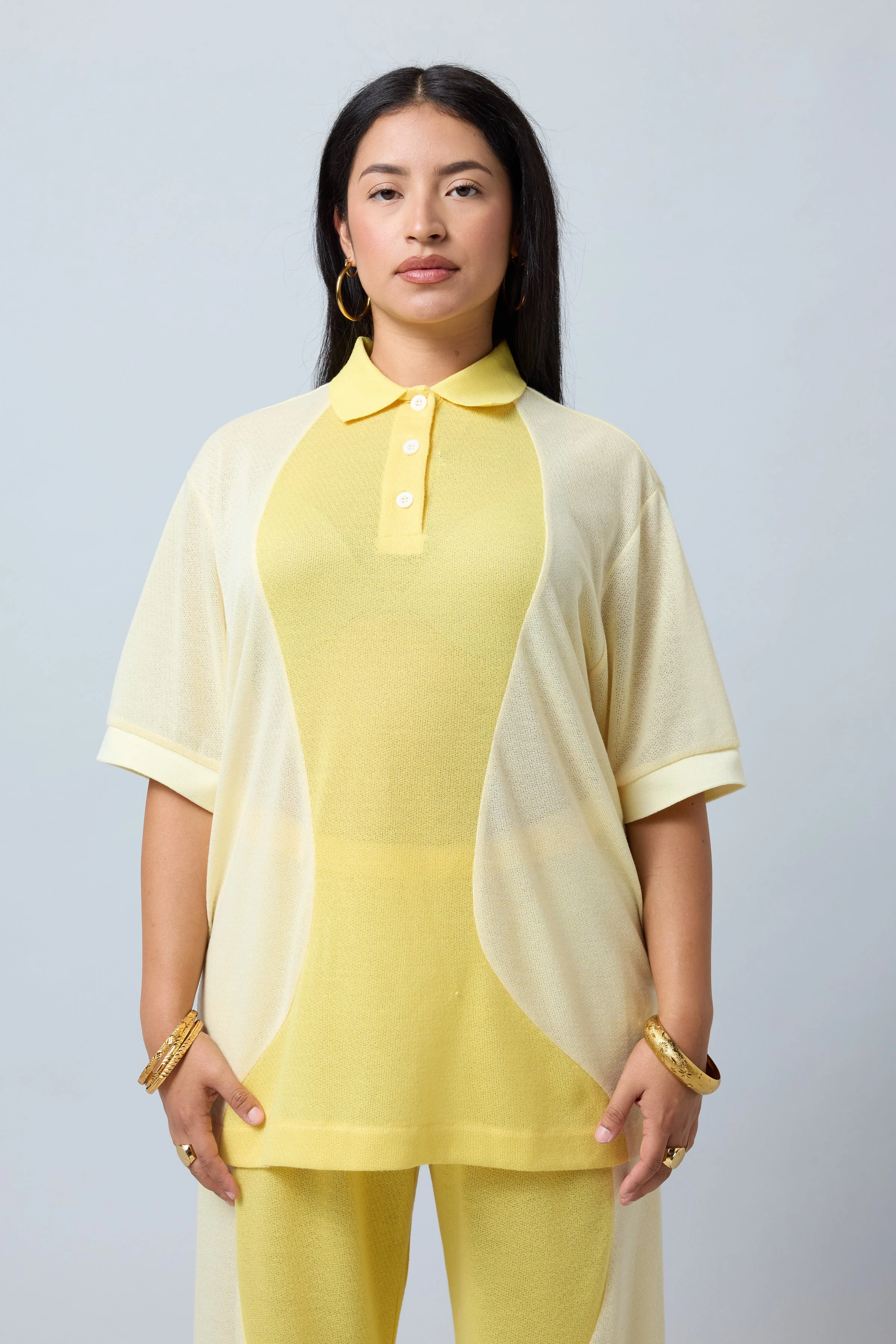 Out of Office Knit Polo - Sunbeam - Image 3