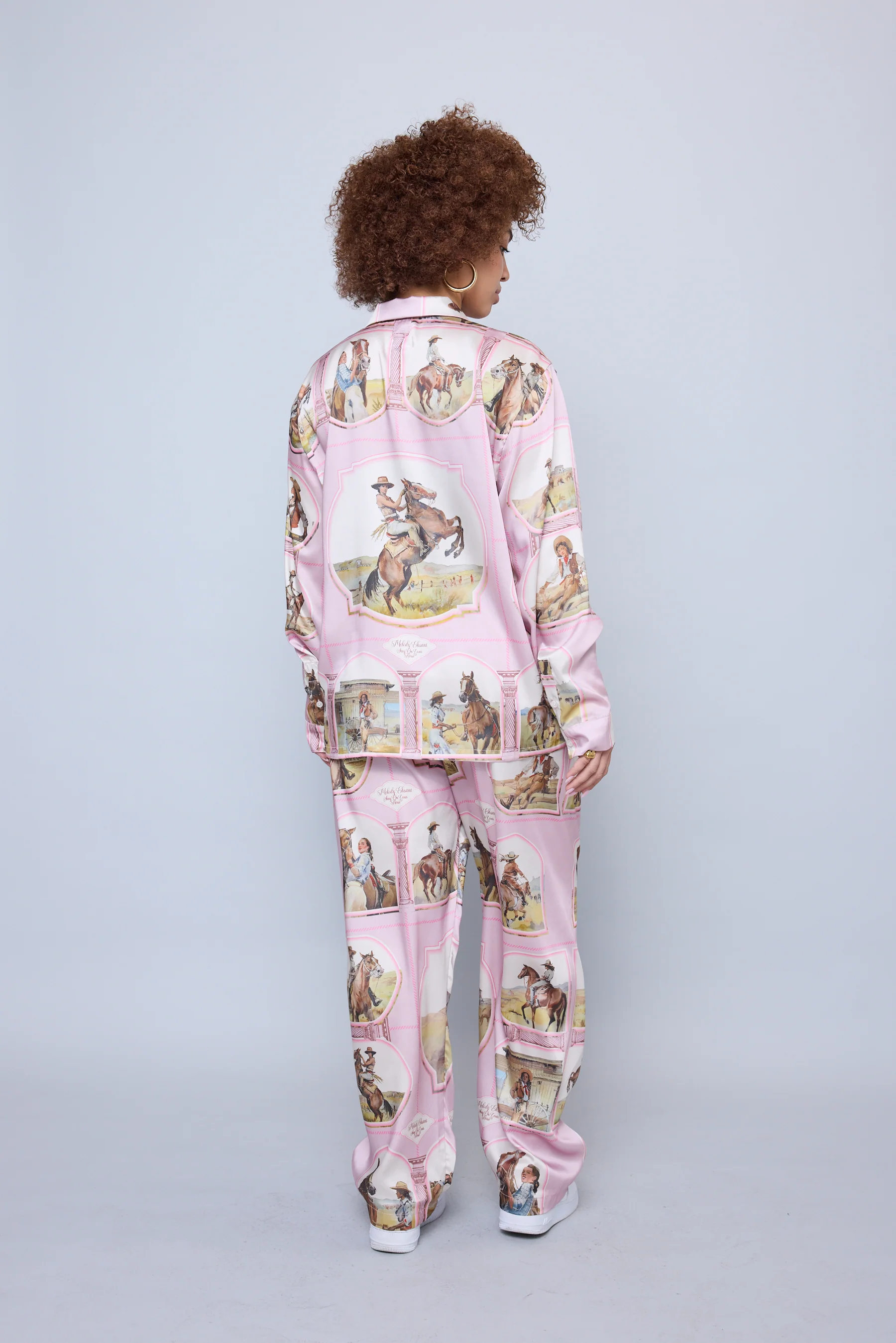 Silky Cowgirl Pant - Mauve - Image 7
