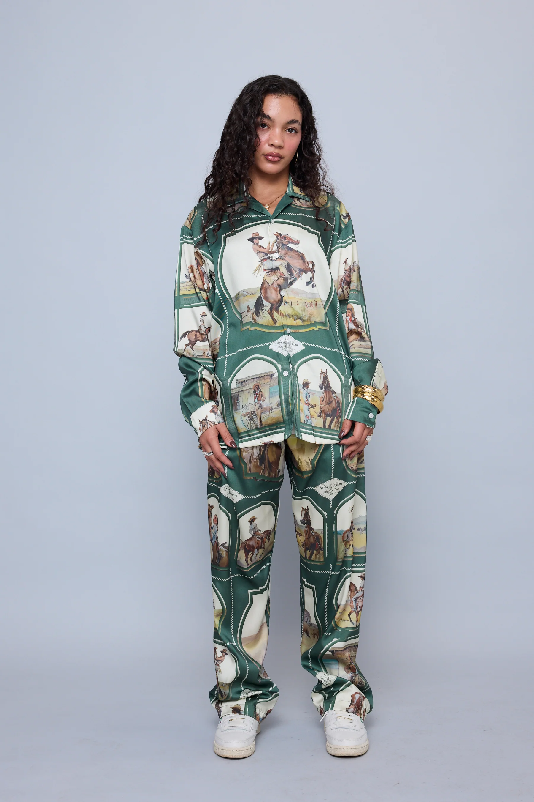 Silky Cowgirl Pant - Moss - Image 3