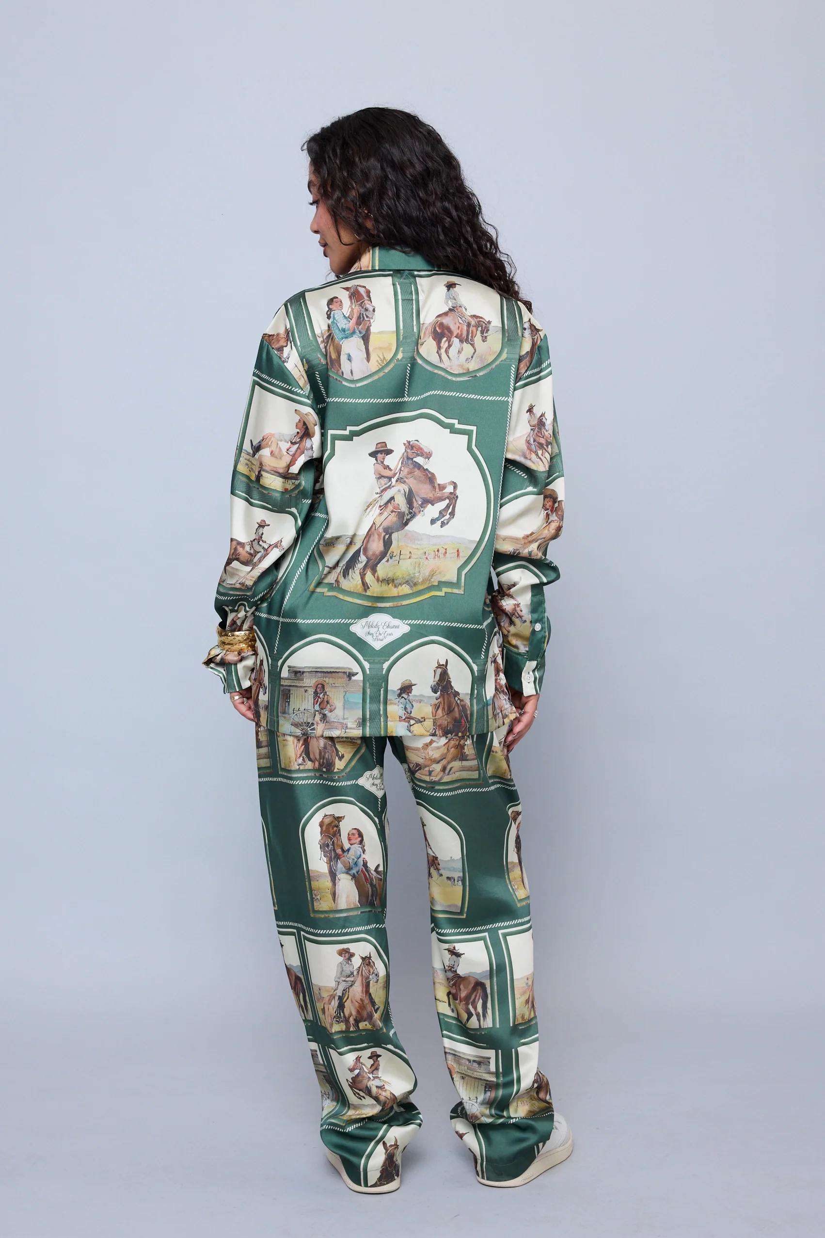 Silky Cowgirl Pant - Moss - Image 6