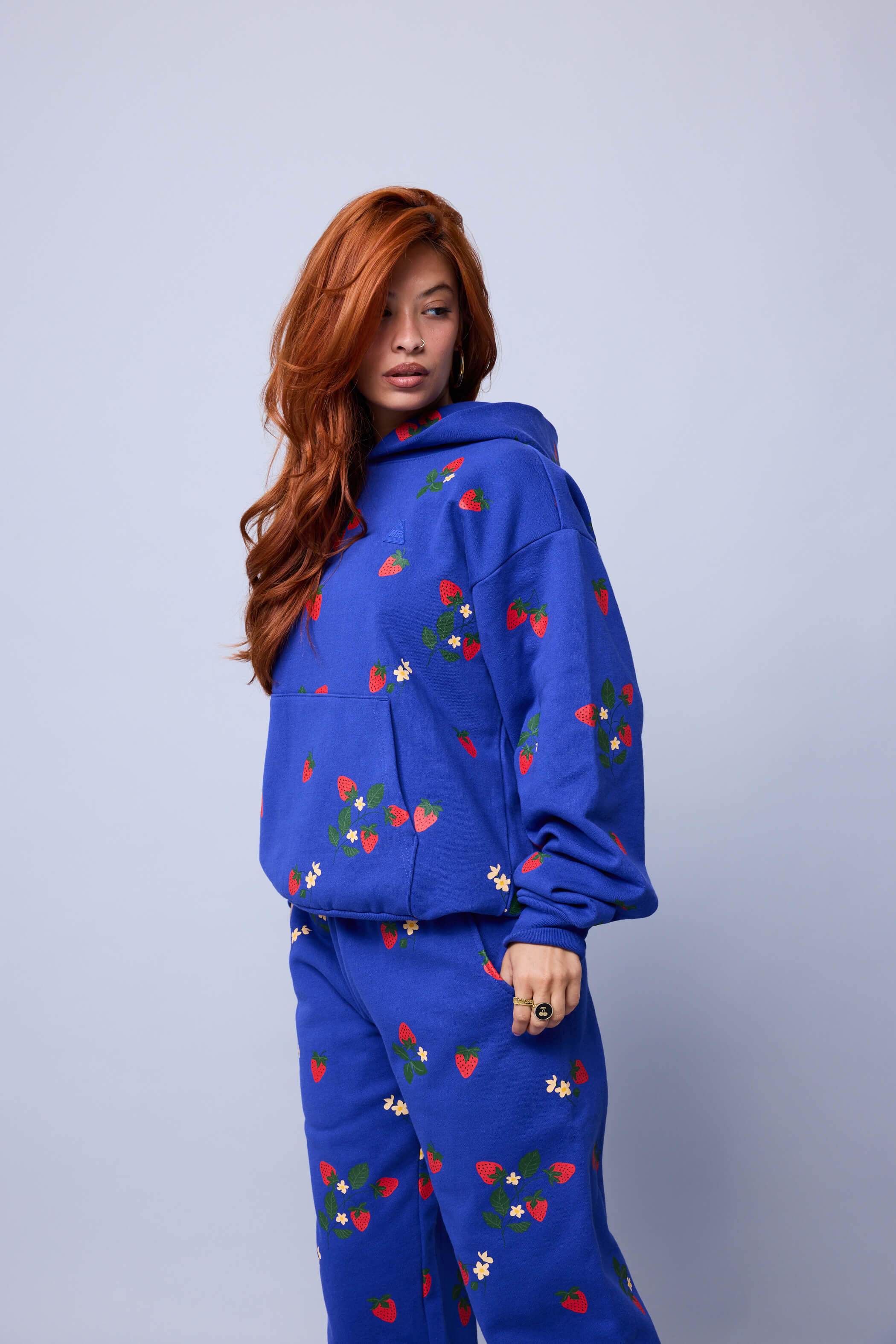 Strawberry Fields Hoodie - Cobalt - Image 5