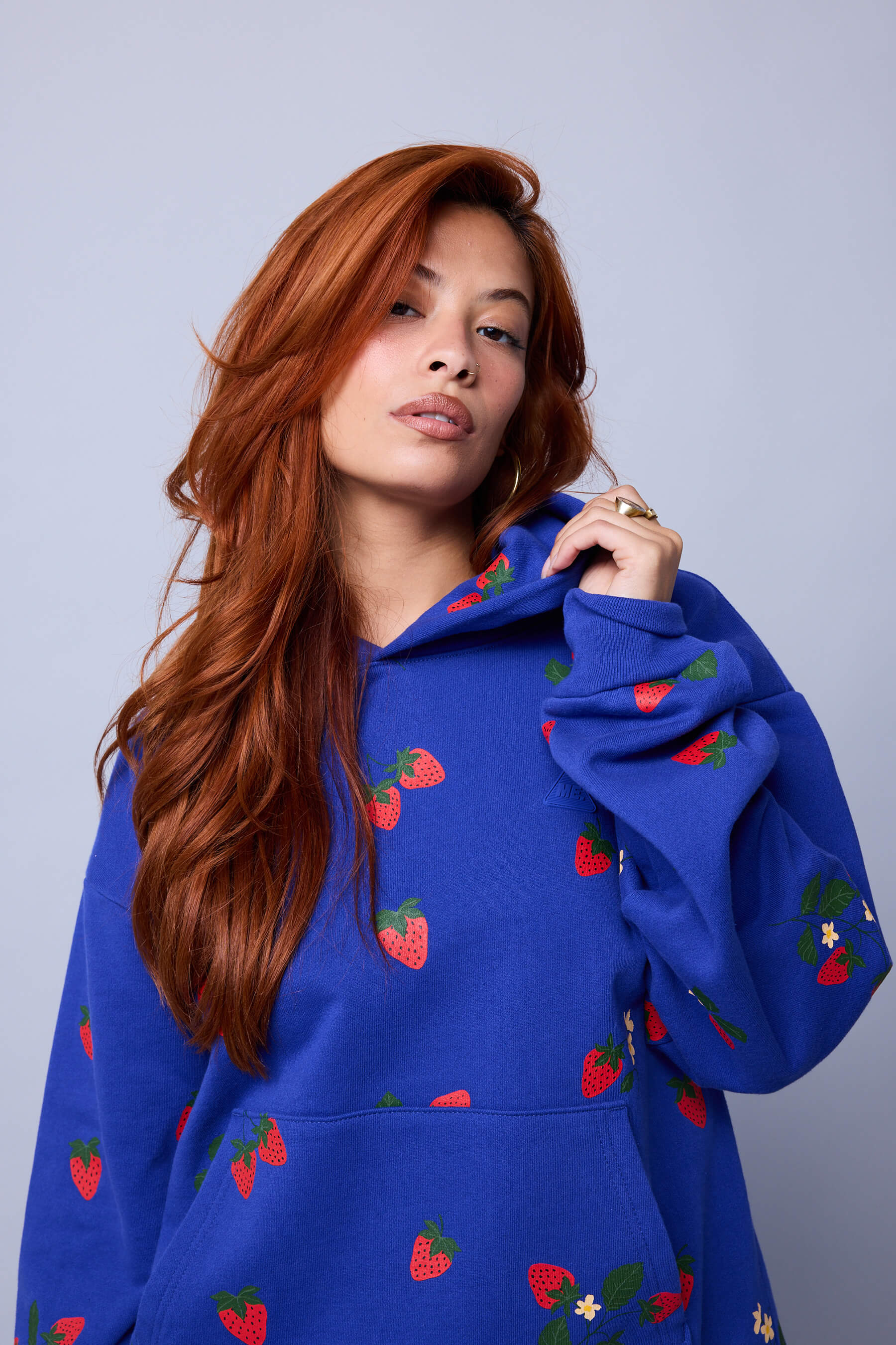 Strawberry Fields Hoodie - Cobalt - Image 6