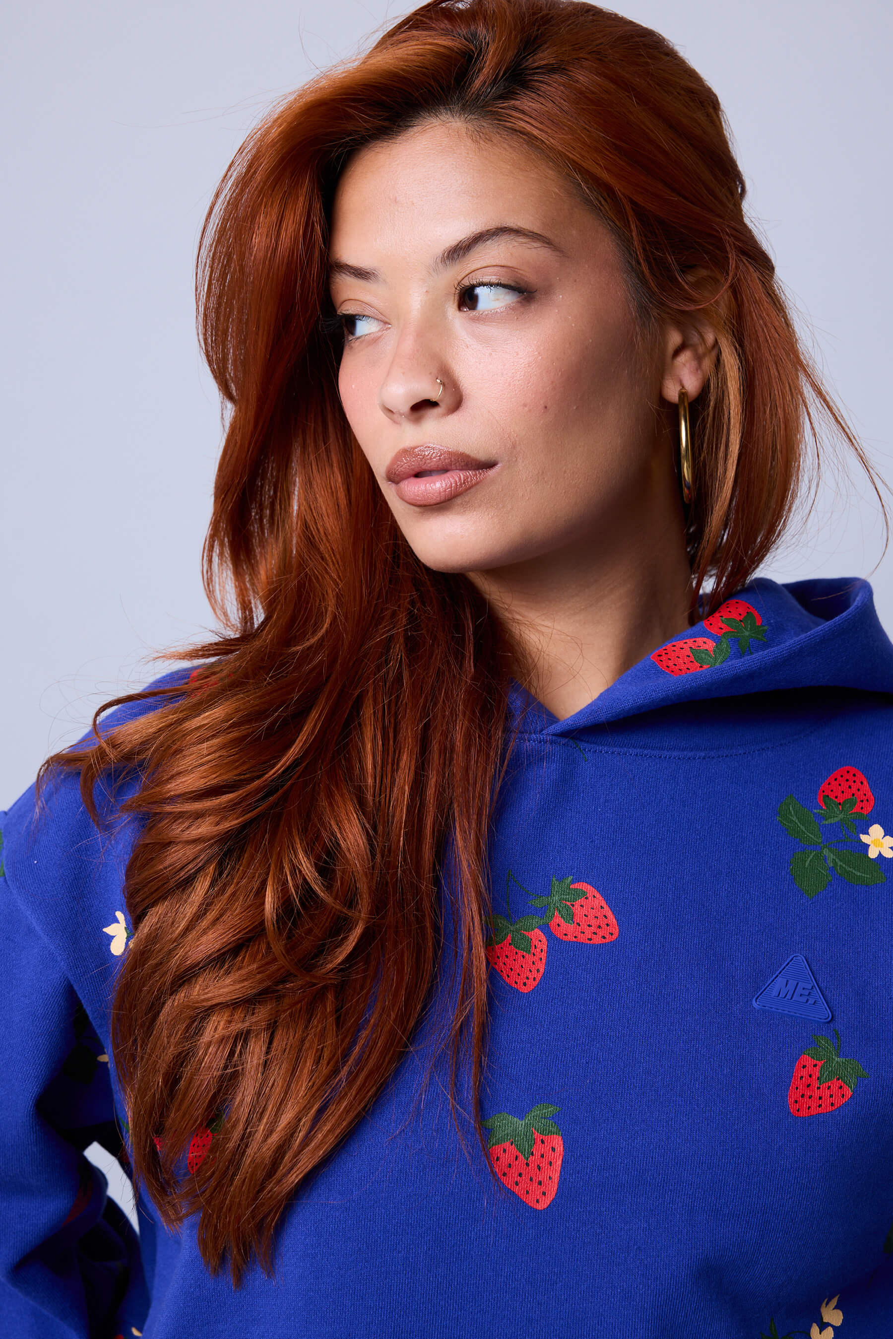 Strawberry Fields Hoodie - Cobalt - Image 7