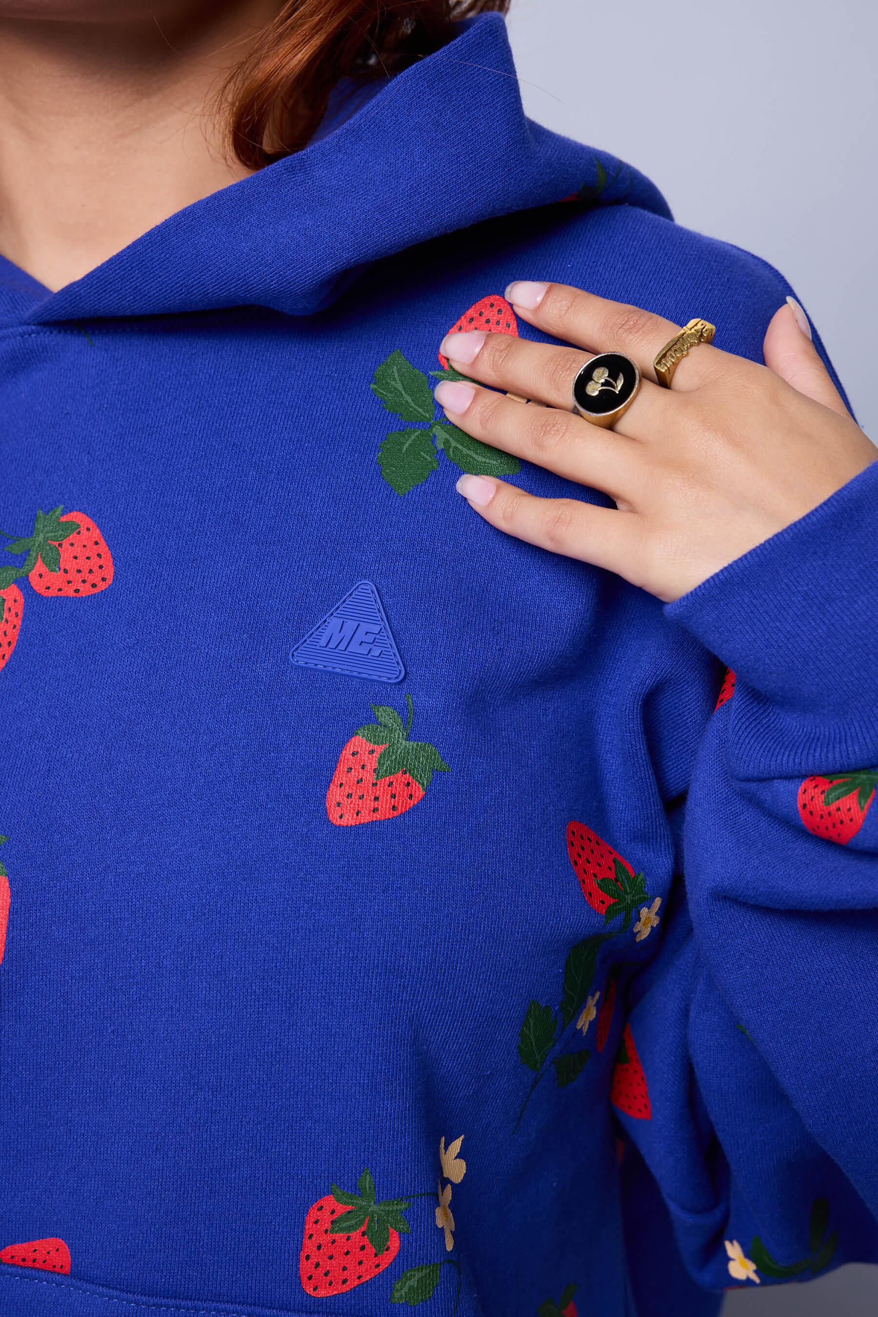 Strawberry Fields Hoodie - Cobalt - Image 9