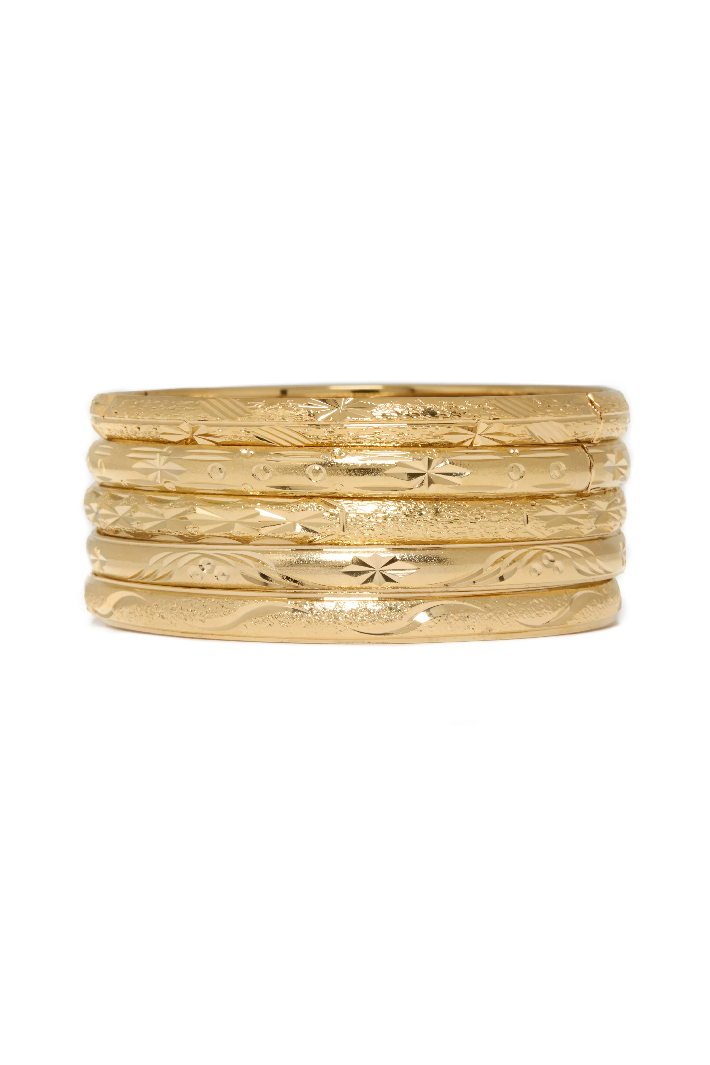Thin Diamond Cut Bangle 3-Pack - Image 3