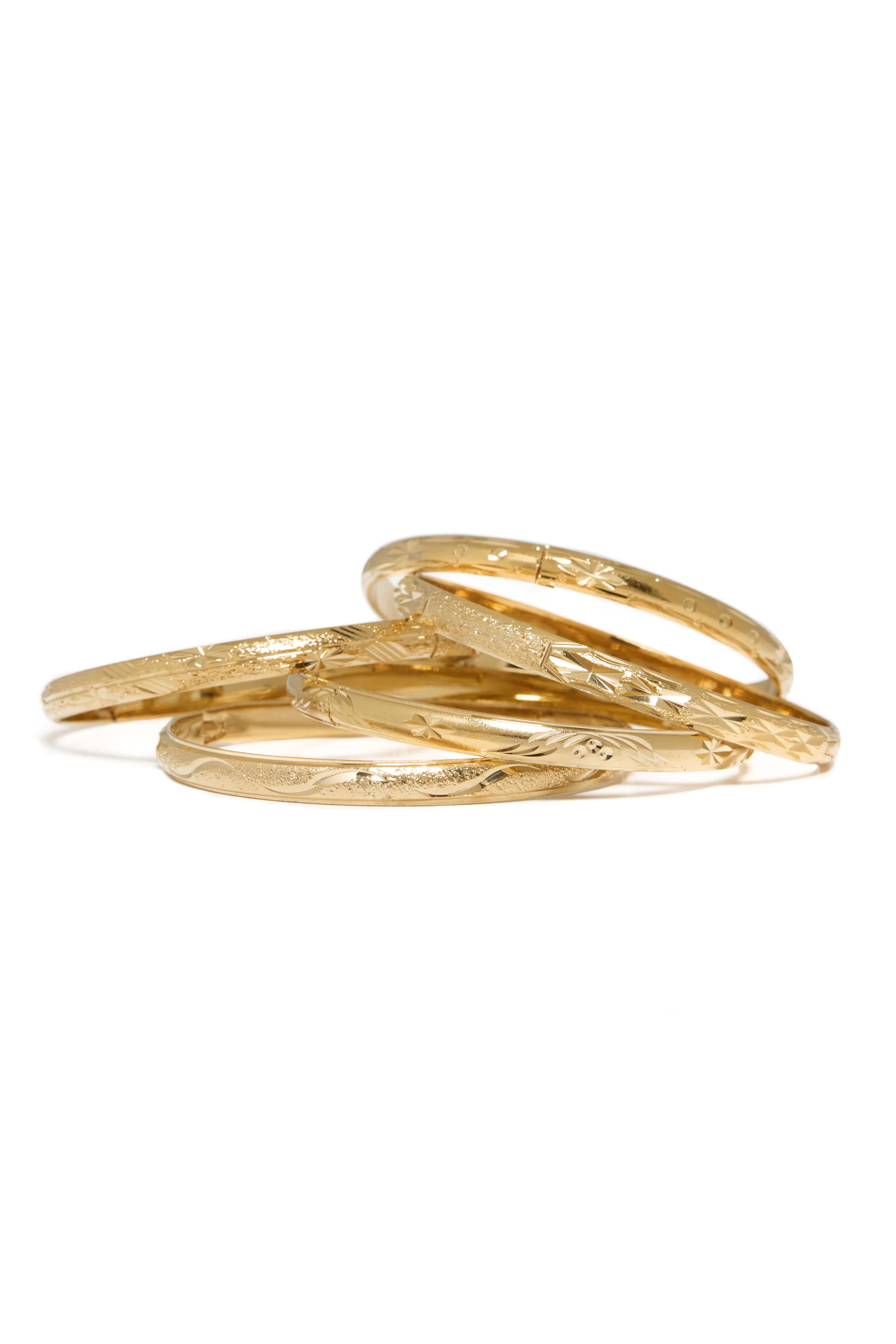 Thin Diamond Cut Bangle - Image 3