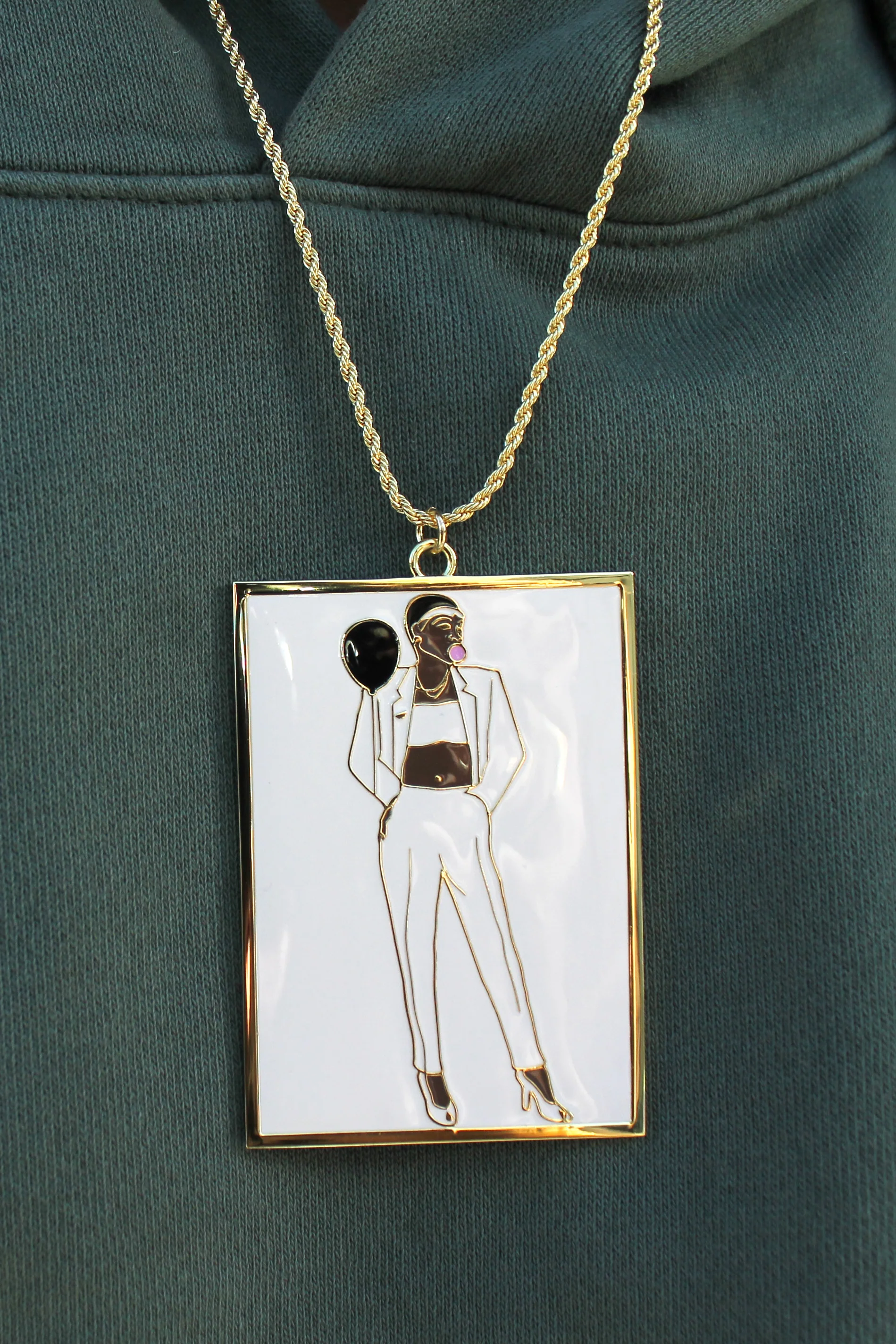 ME. x Barkley L. Hendricks Victory at 23 Enamel Pendant - Image 3