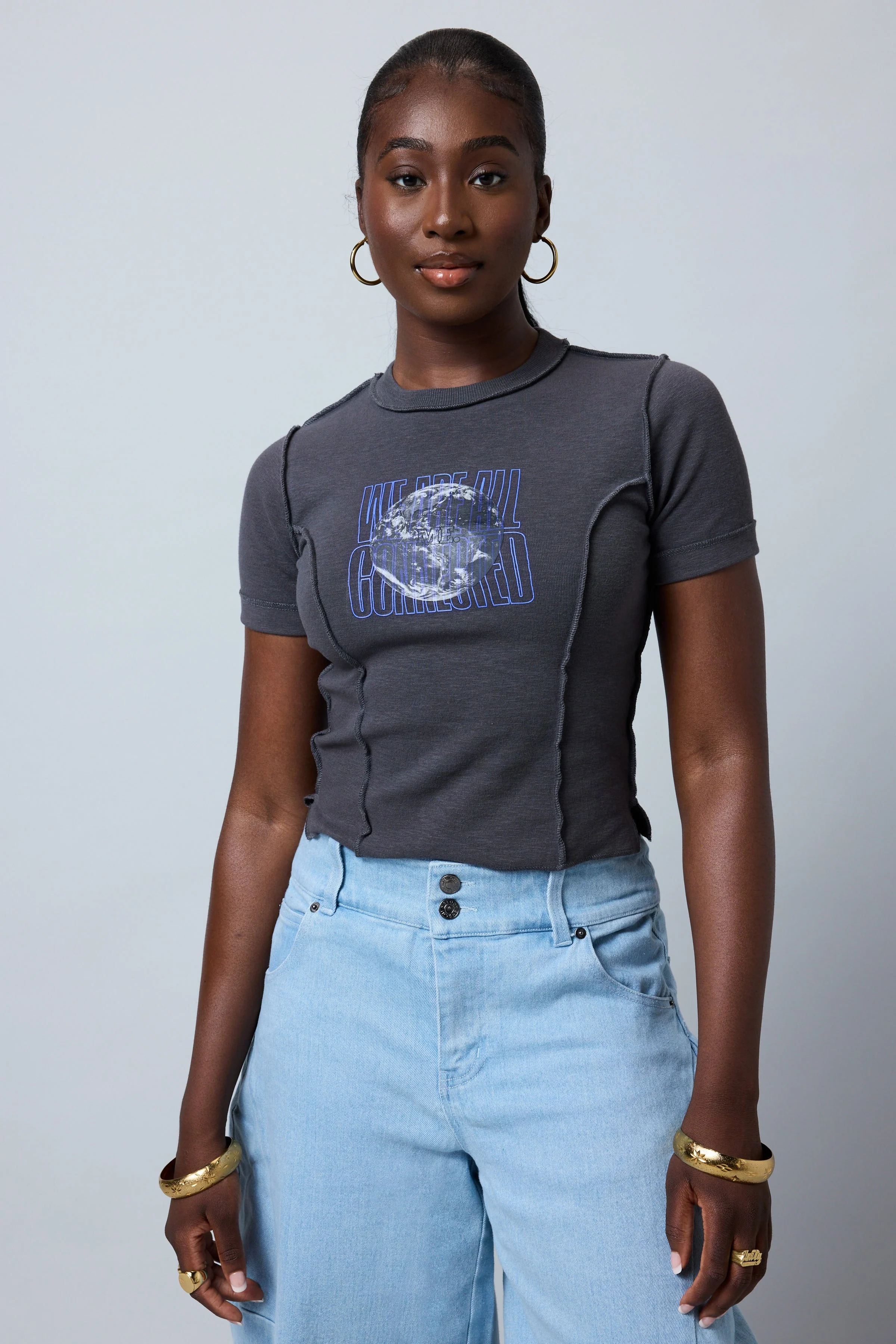 We Are All Connected Baby Tee - Image 4